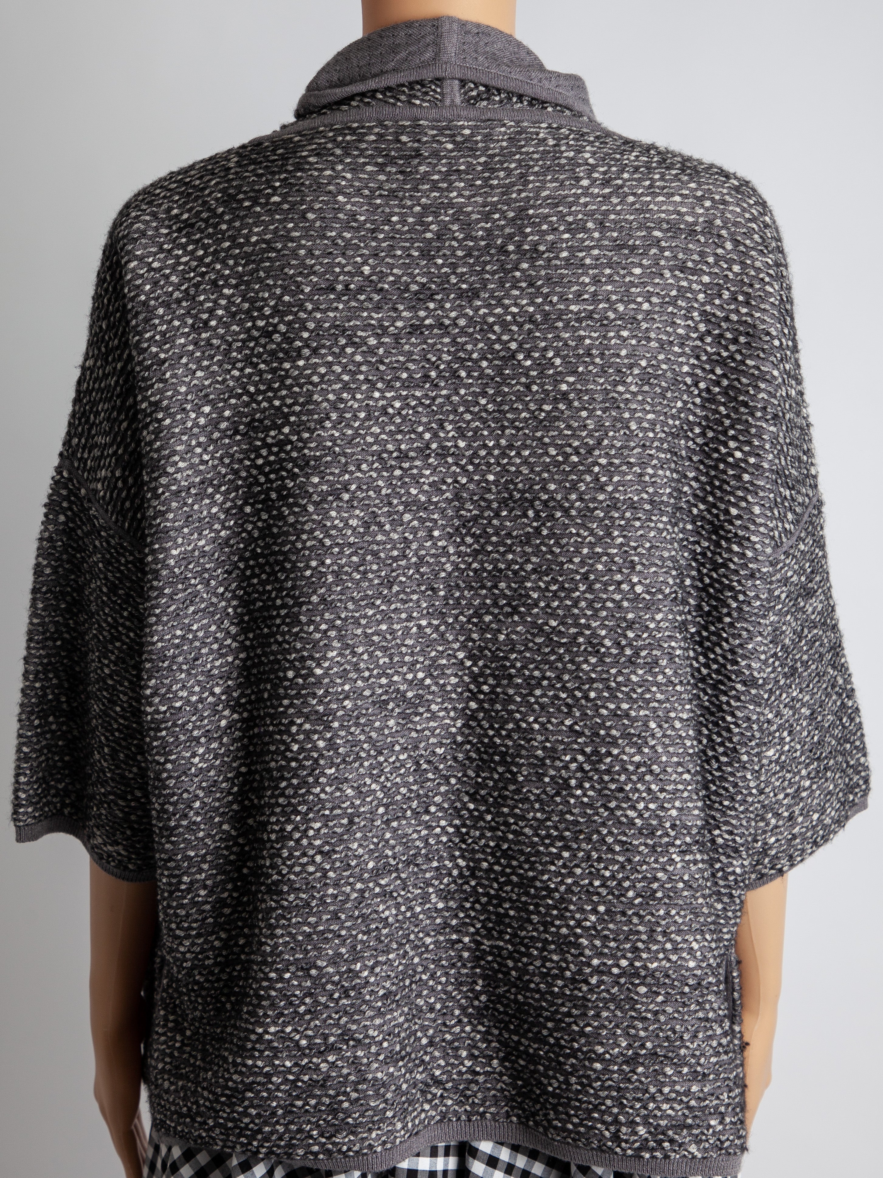 Max Mara Gray Knit Garment with Draped Collar Women&
