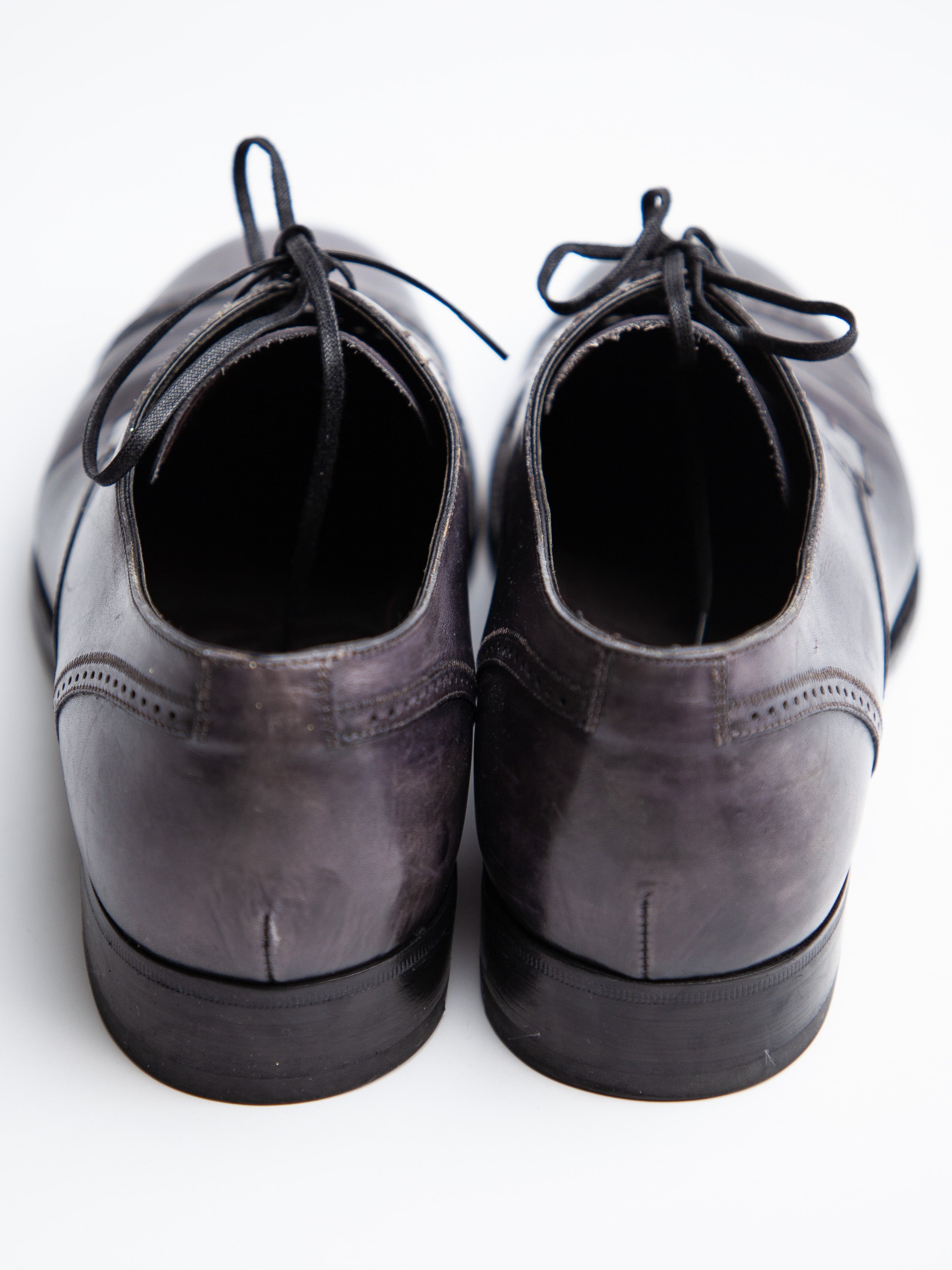 Good BRIONI Orange Leather Dress Shoes Size 40 for Men