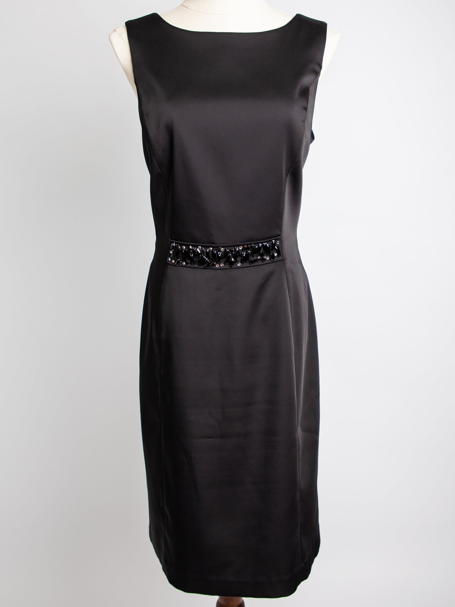 NEW Blumarine Black Sleeveless Dress with Beaded Waist
