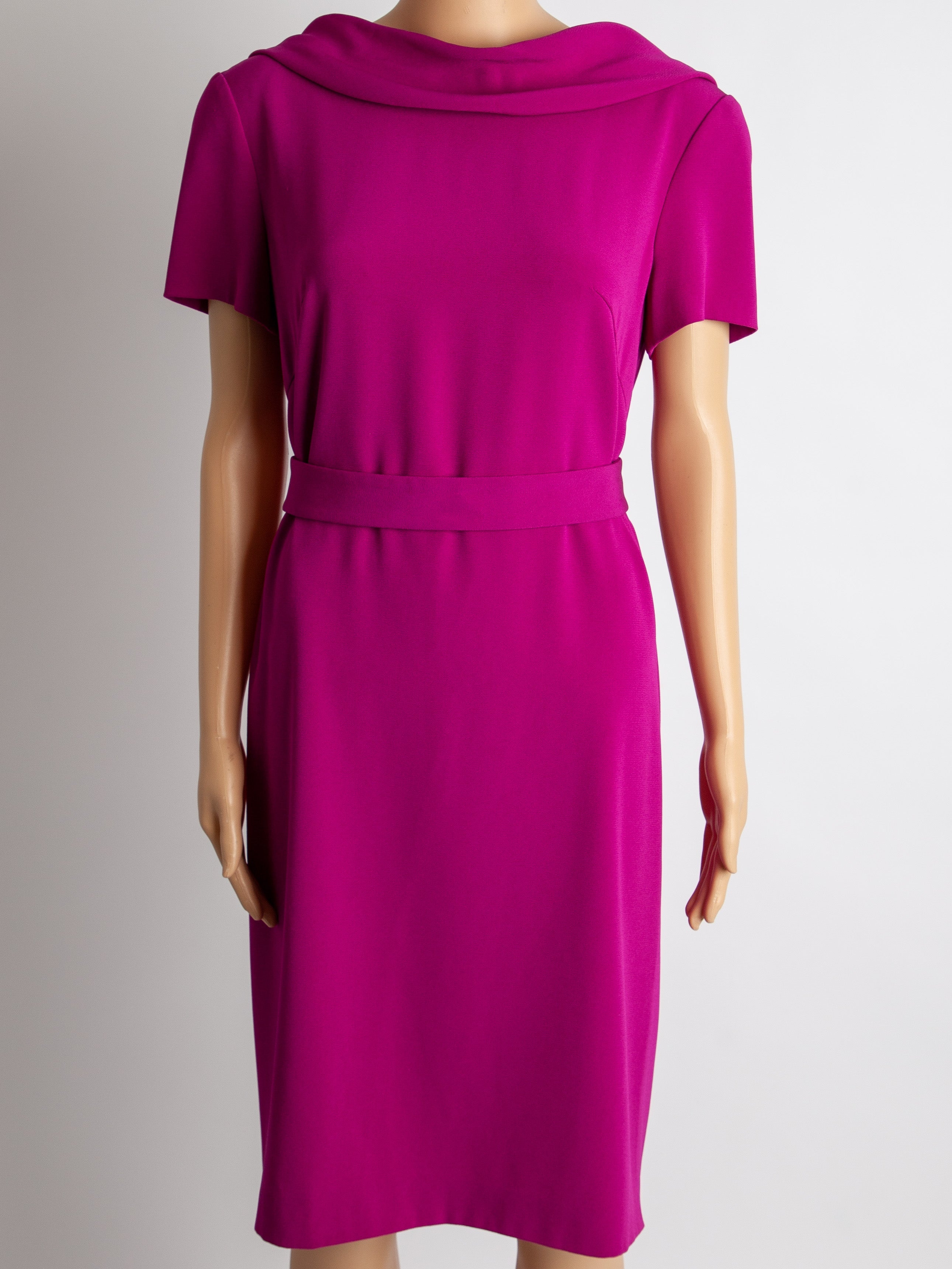 Good Escada Pink Viscose Dress Size M Elegant Design