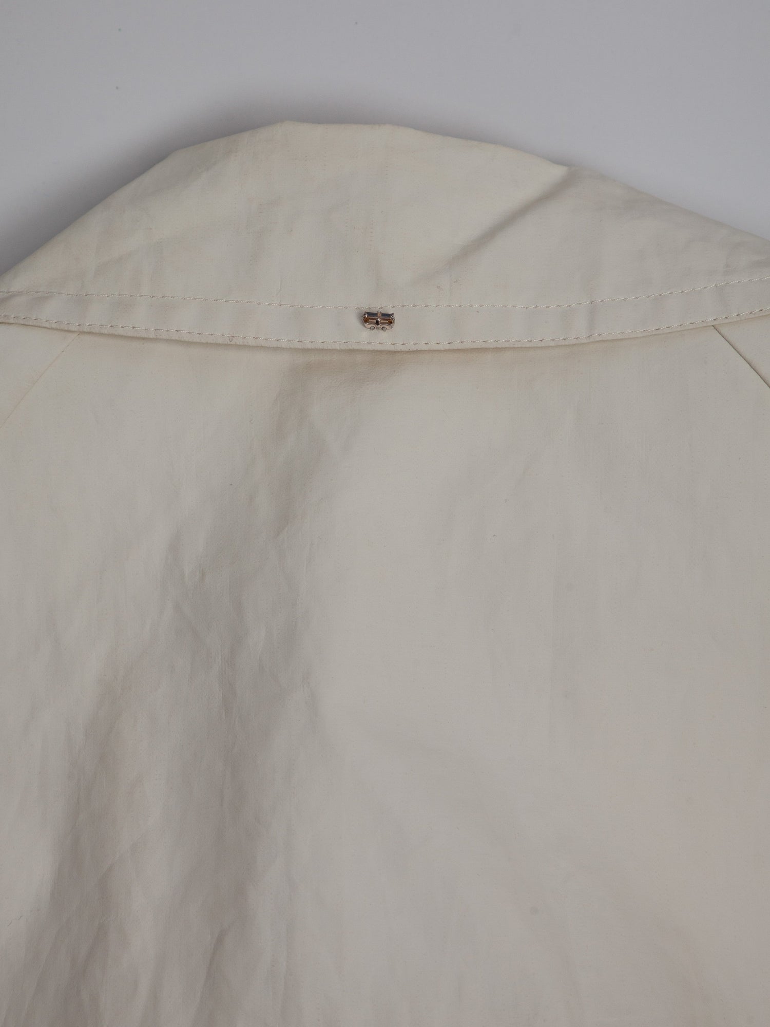 Good Sportmax White Short Sleeve Trench Coat Size XXS