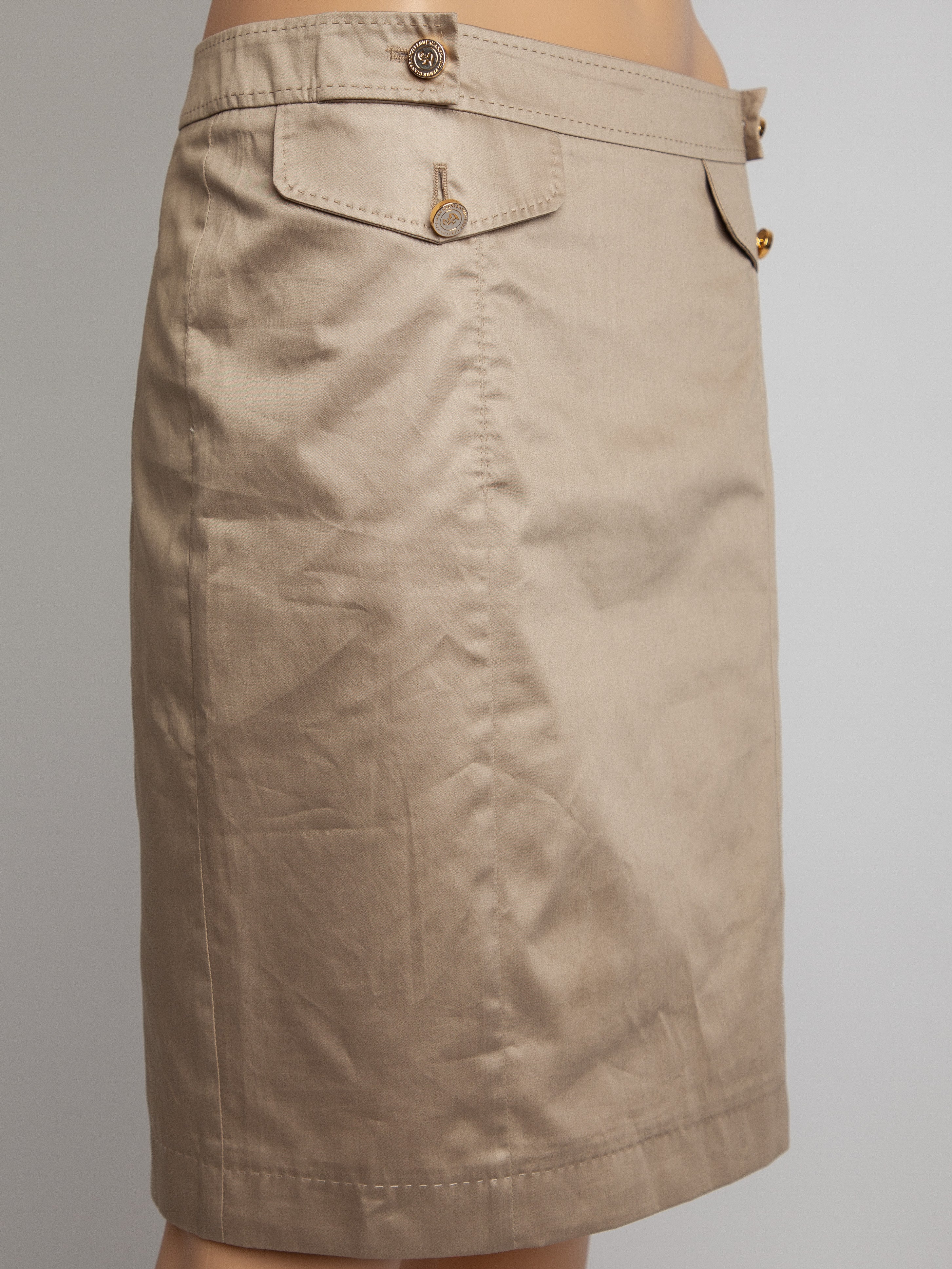 Good Gianfranco Ferr� Green Polyester Knee-Length Skirt Size M