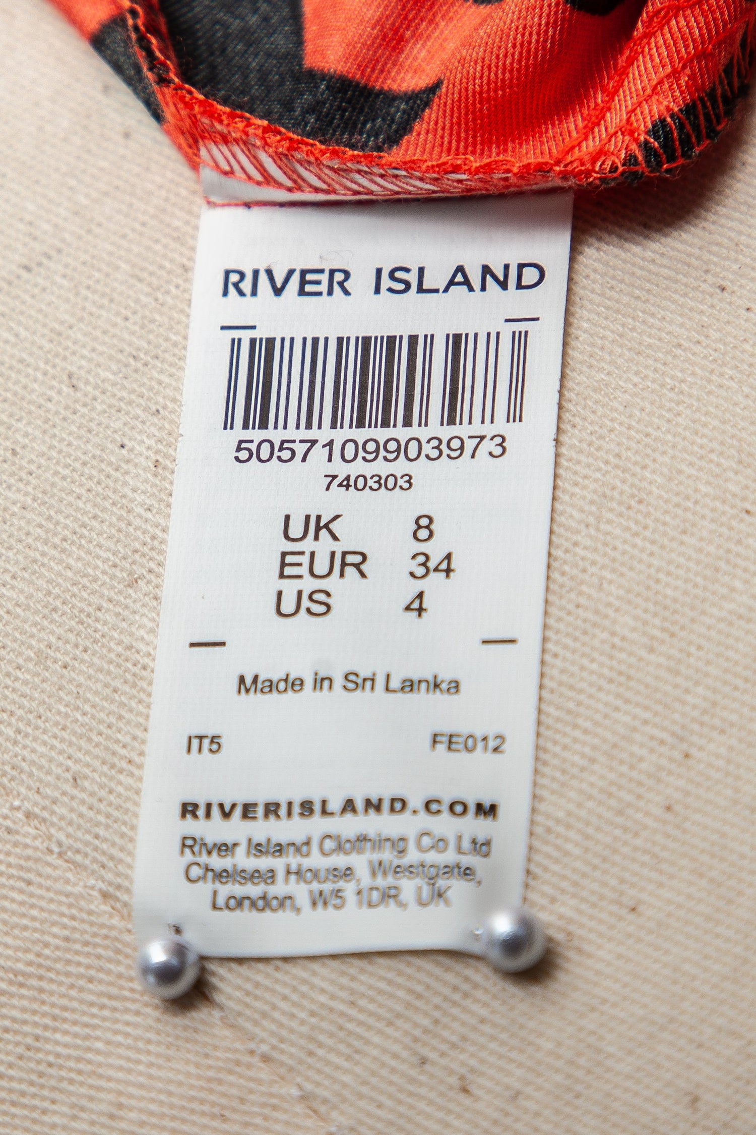 Good River Island Houndstooth Wrap Dress Red Polyester Women