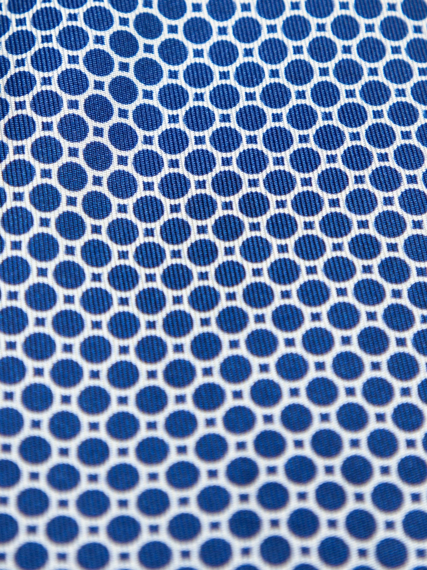 Battistoni Excellent Condition Silk Tie Blue Geometric Pattern