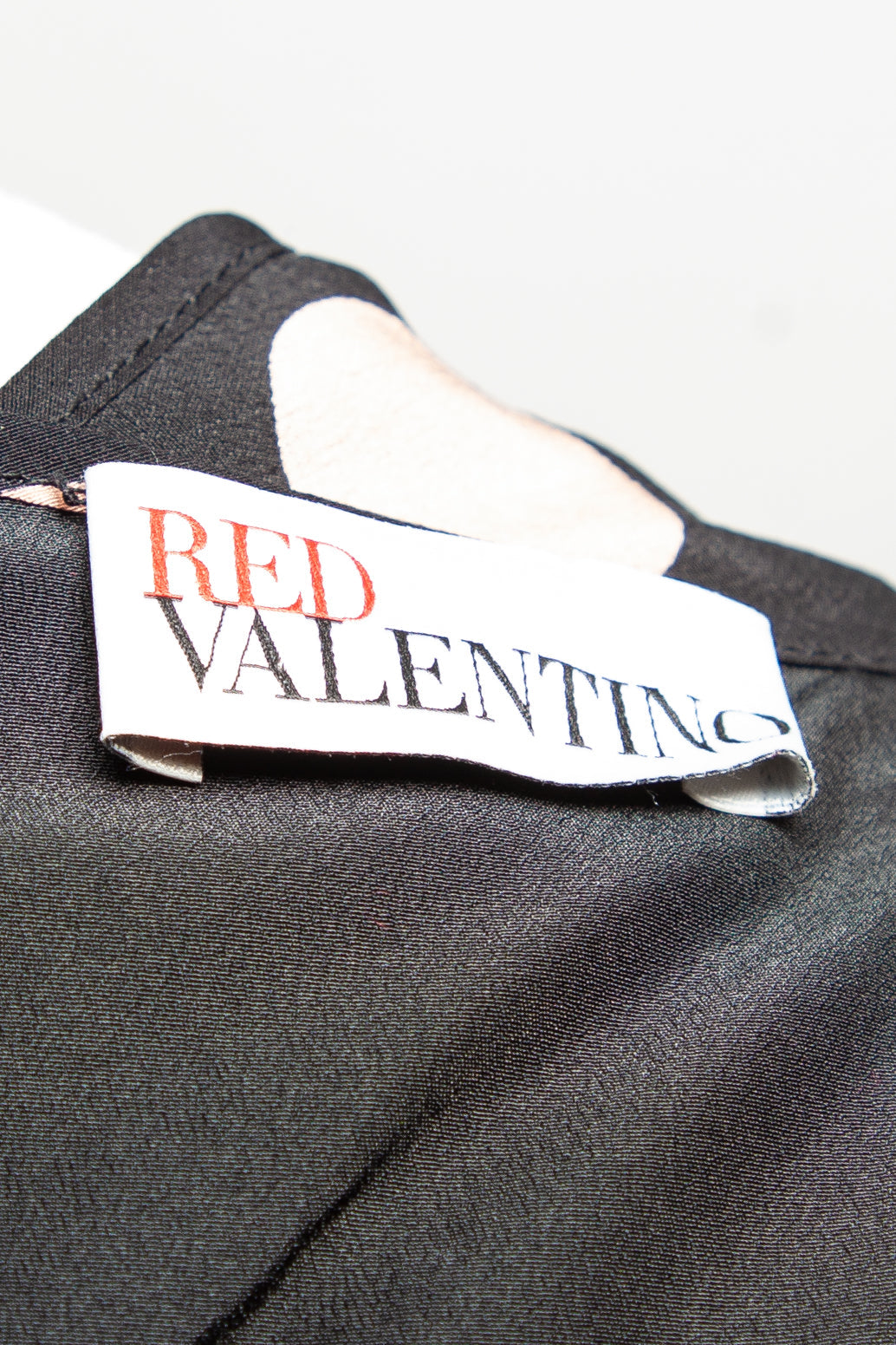 Excellent Red Valentino Black Polka Dot Silk Dress Size XS