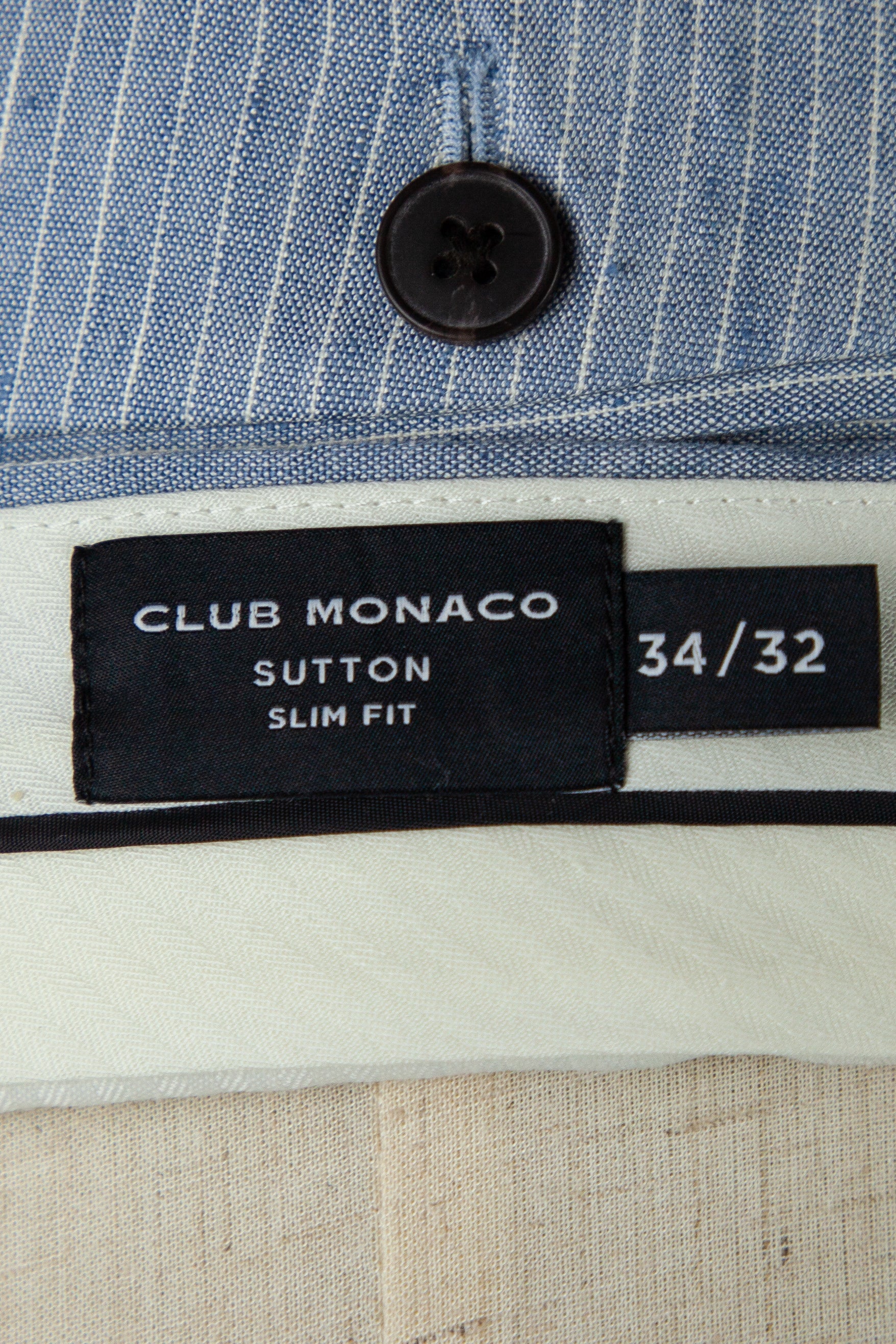 Good Club Monaco Light Blue Striped Pants Size XL Cotton