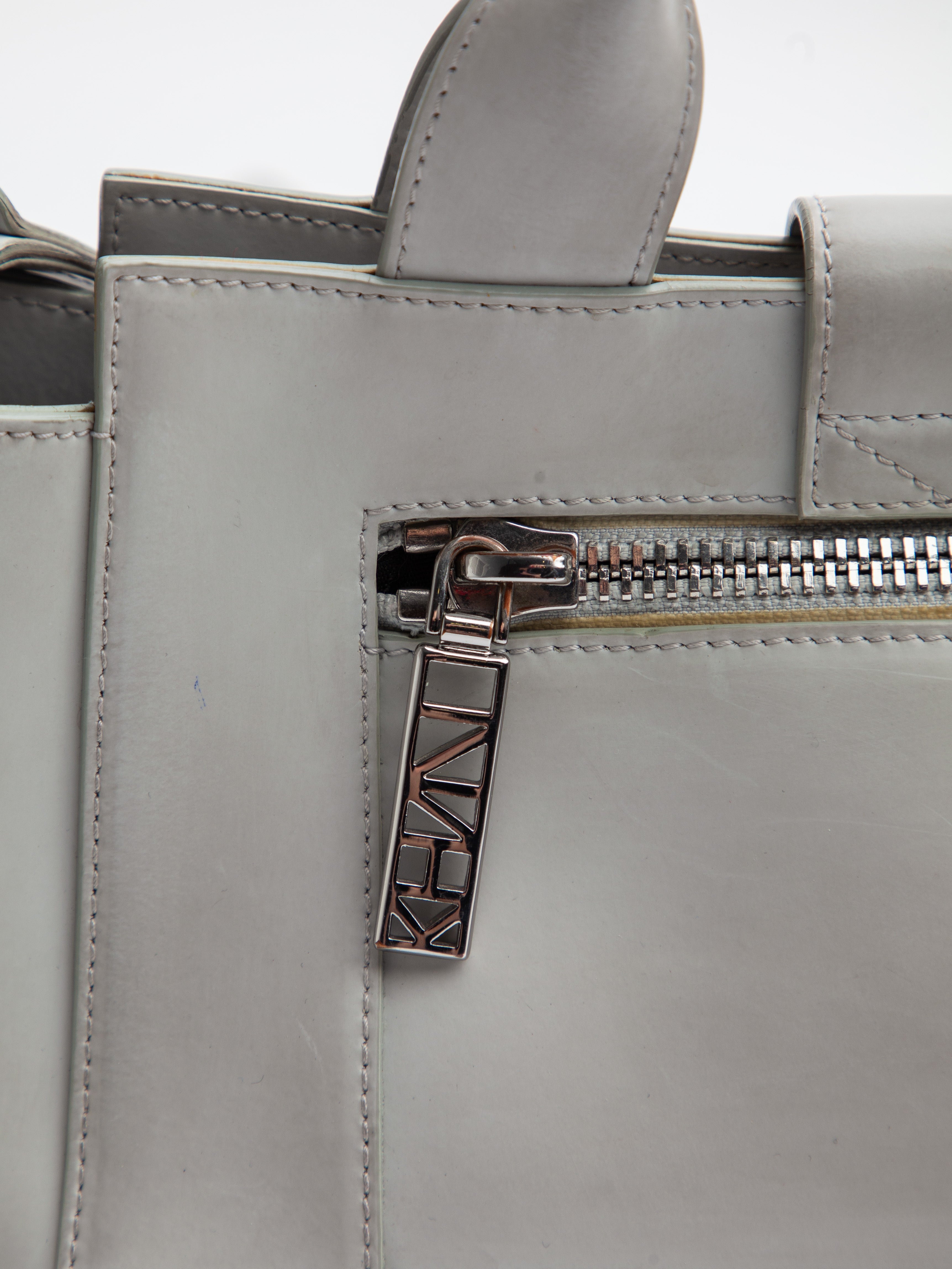 Good Kenzo Gray Leather Handbag with Shoulder Strap