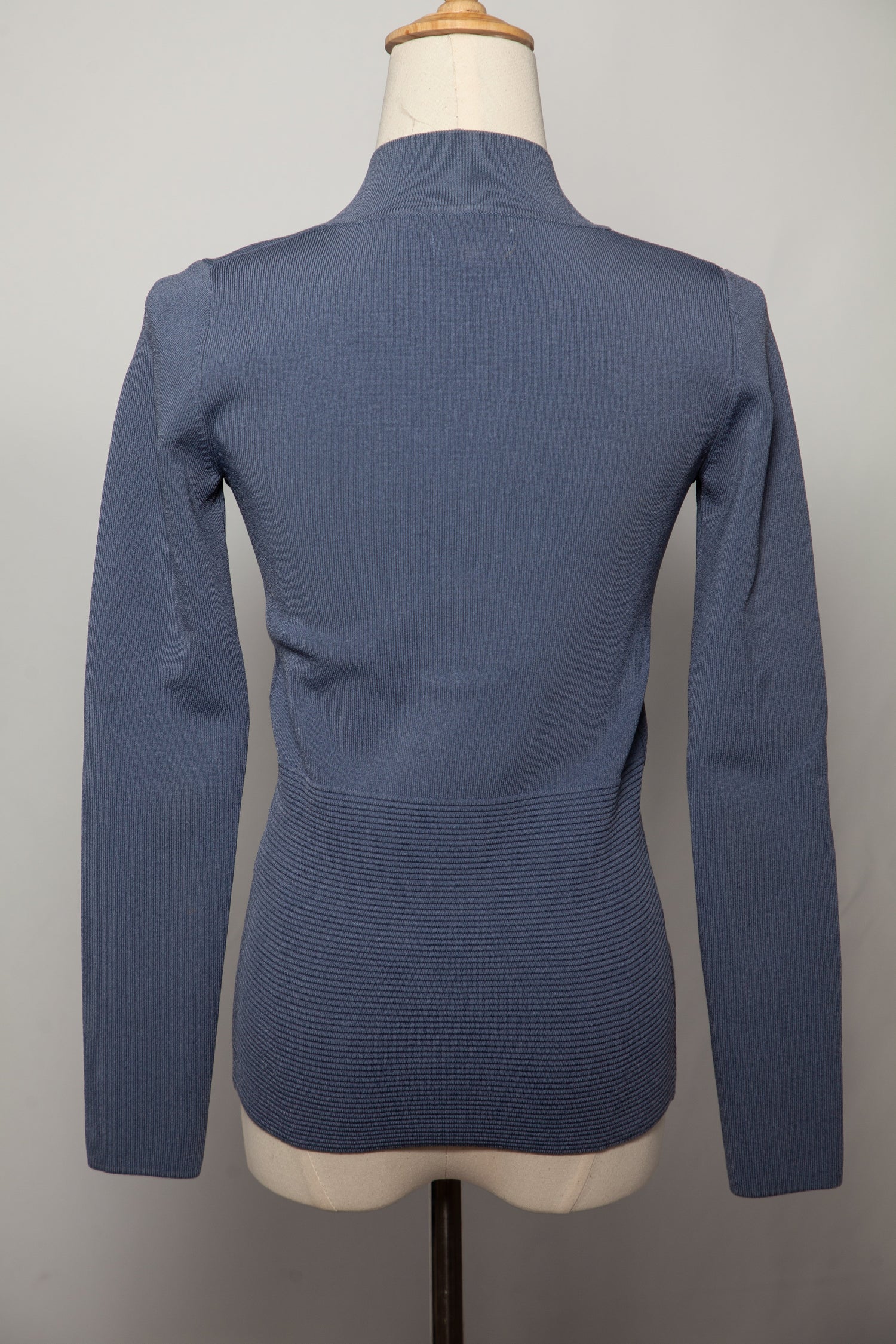 Excellent Reiss Blue Zip-Up Cardigan V-Neck Size XS