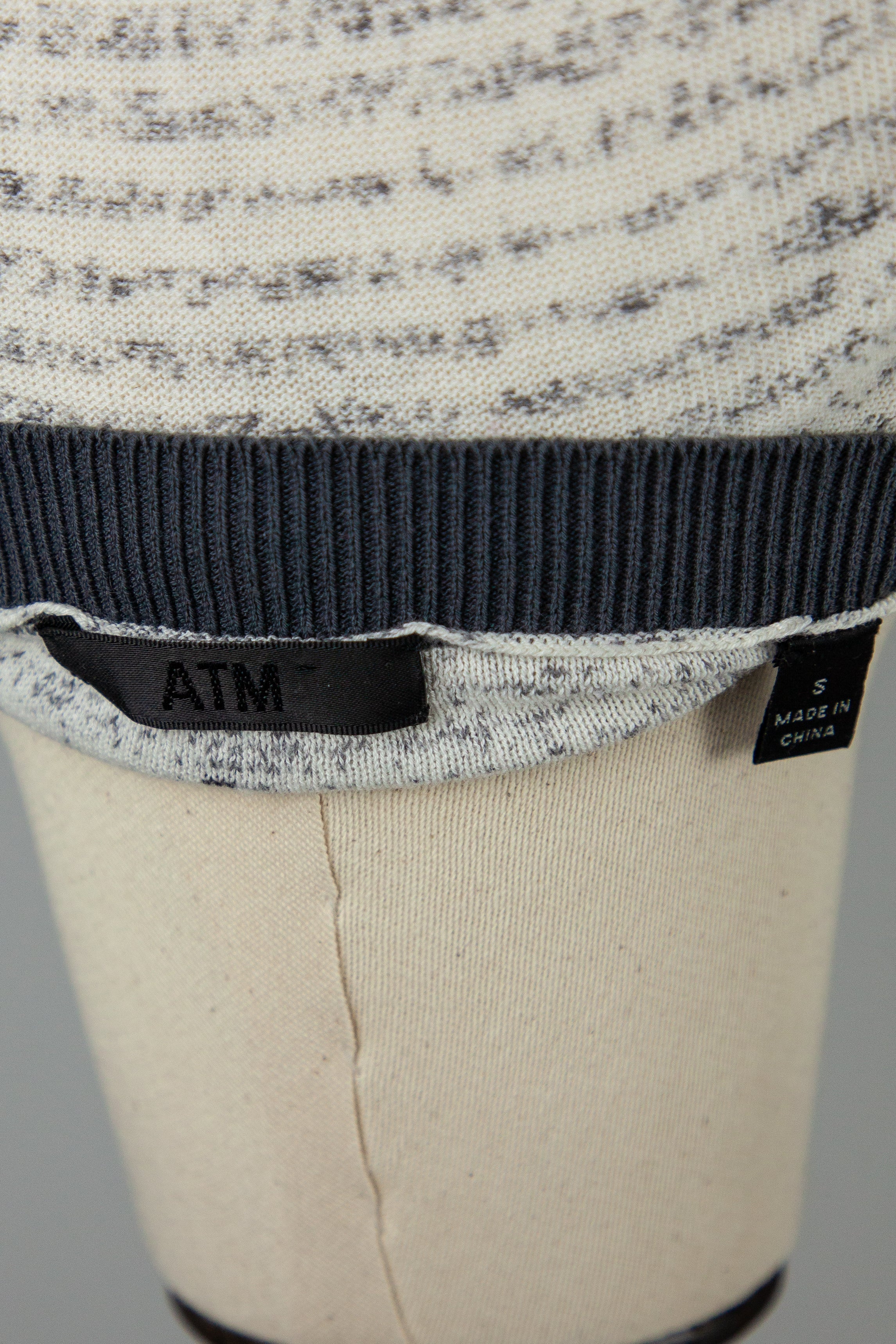 Average ATM Gray Viscose Sweater Size S with Pattern