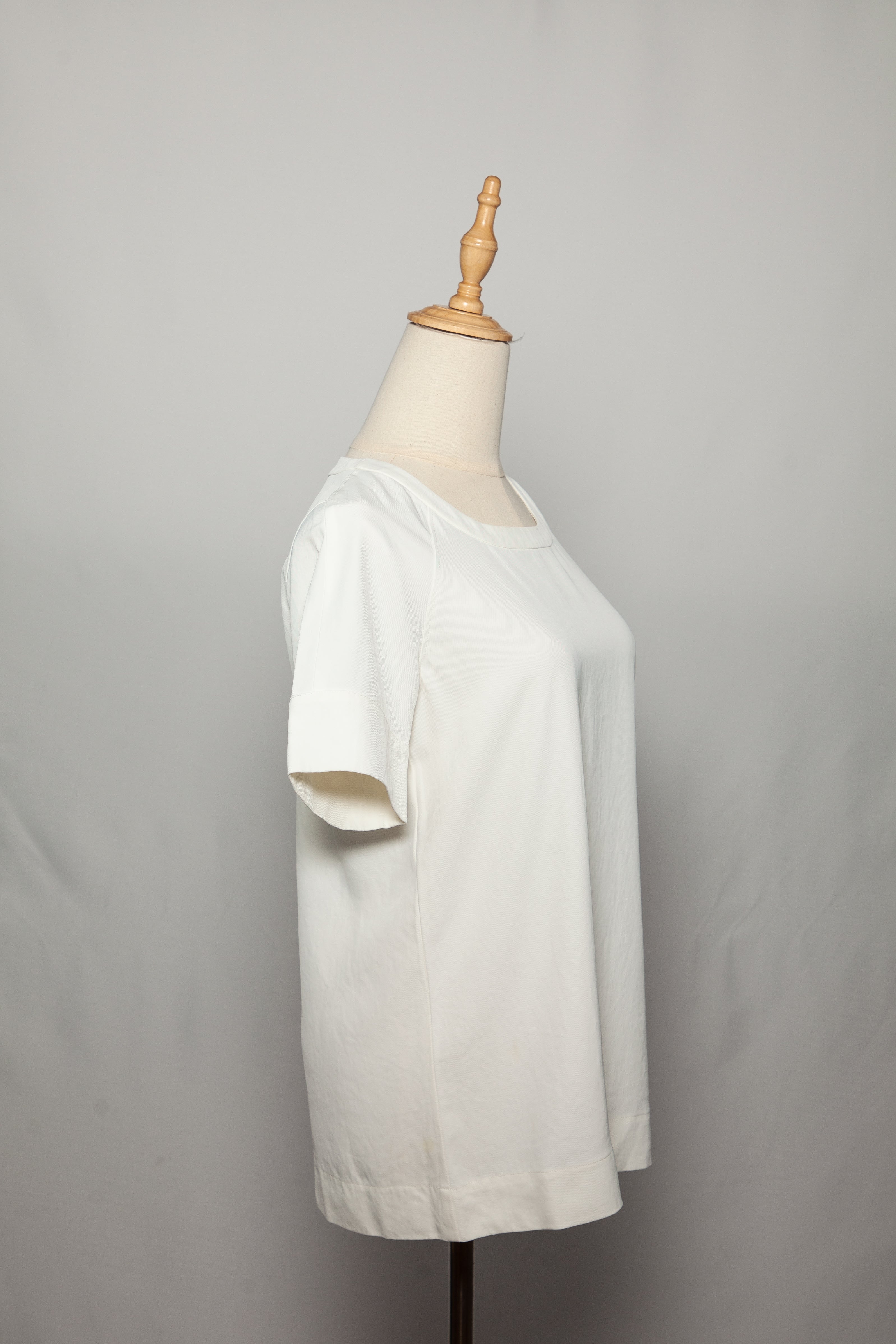 Good DKNY White Cotton Short-Sleeved Shirt Size M for Women