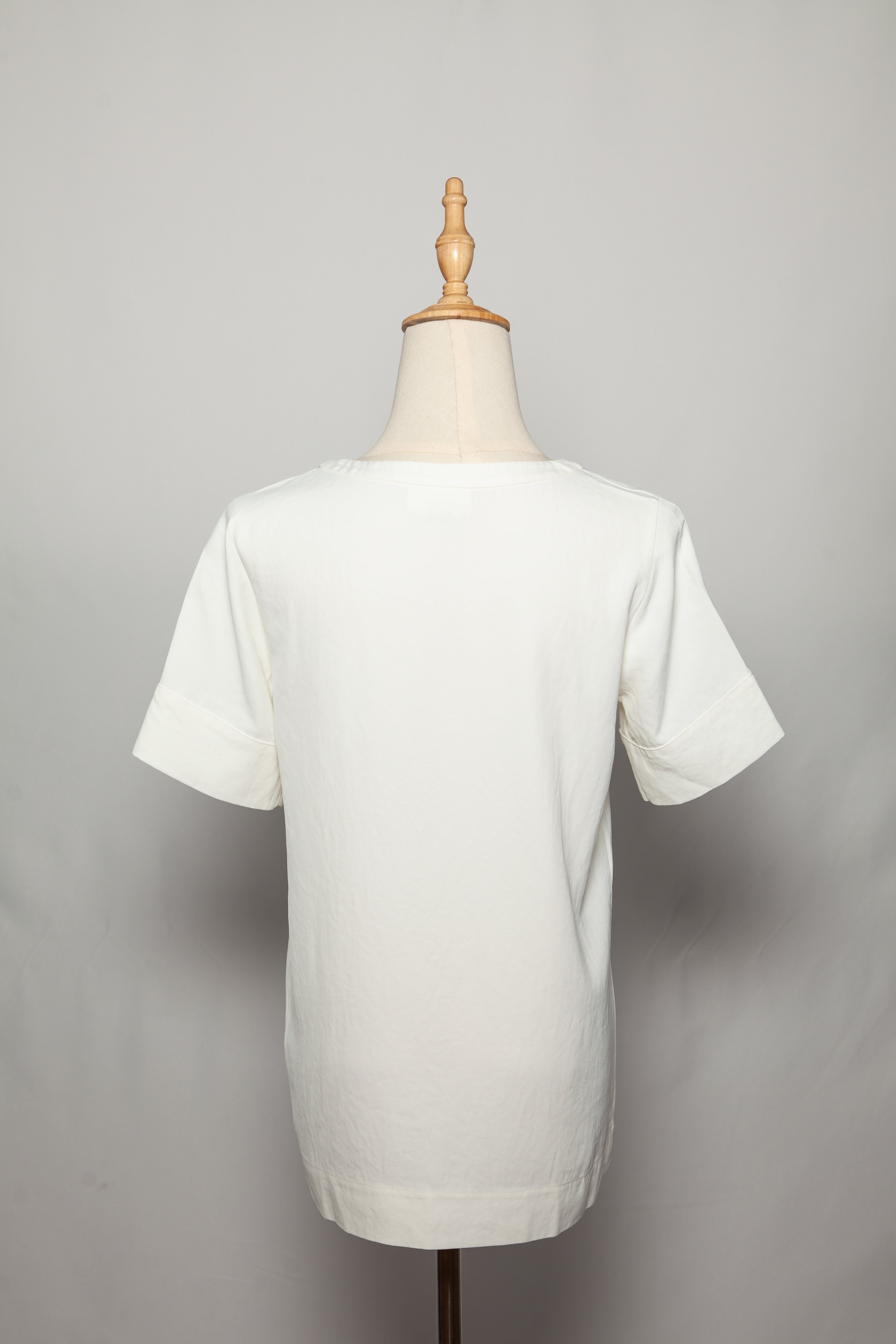 Good DKNY White Cotton Short-Sleeved Shirt Size M for Women