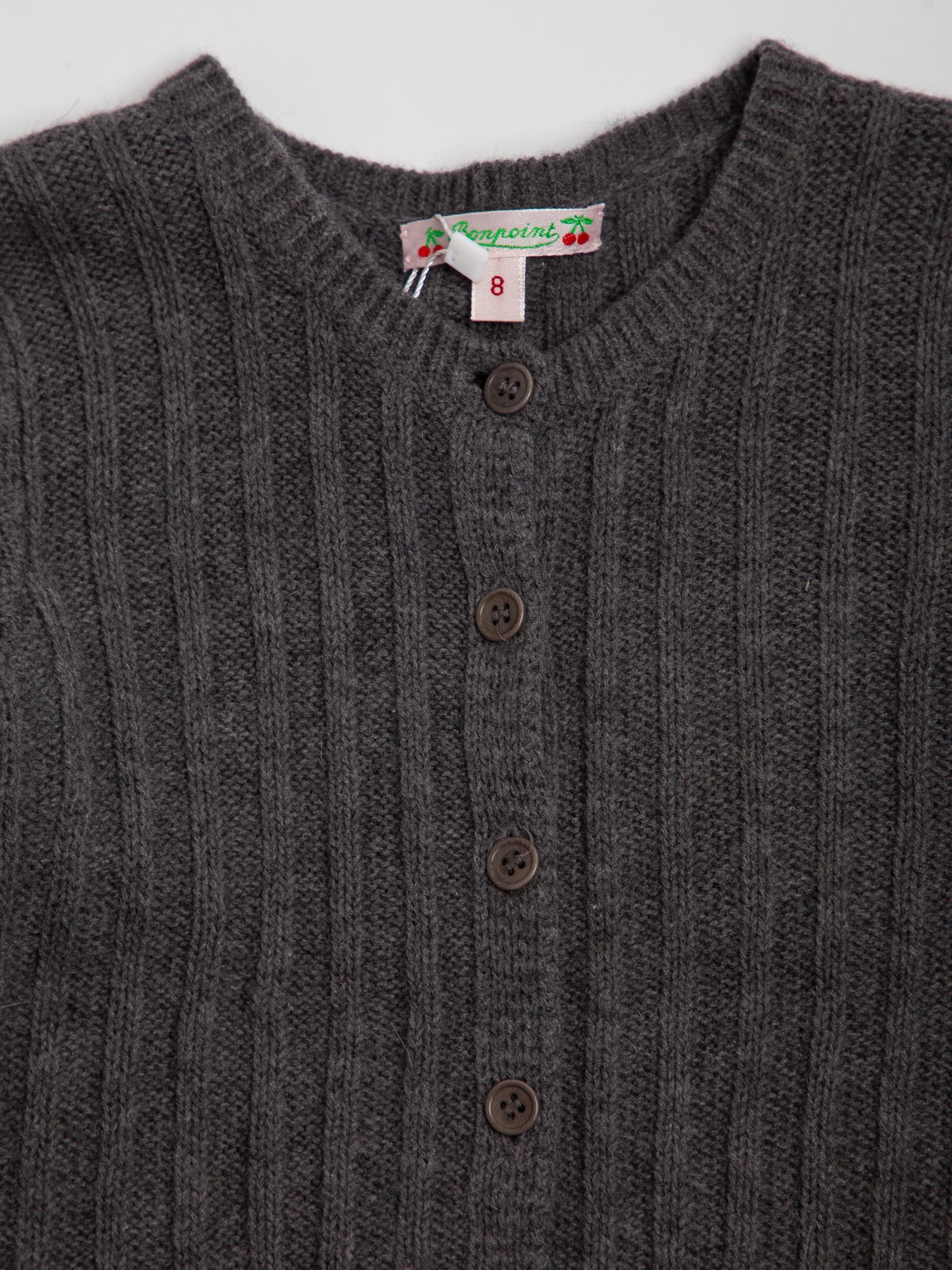 Good Bonpoint Gray Angora Wool Cardigan Size 10 for Kids