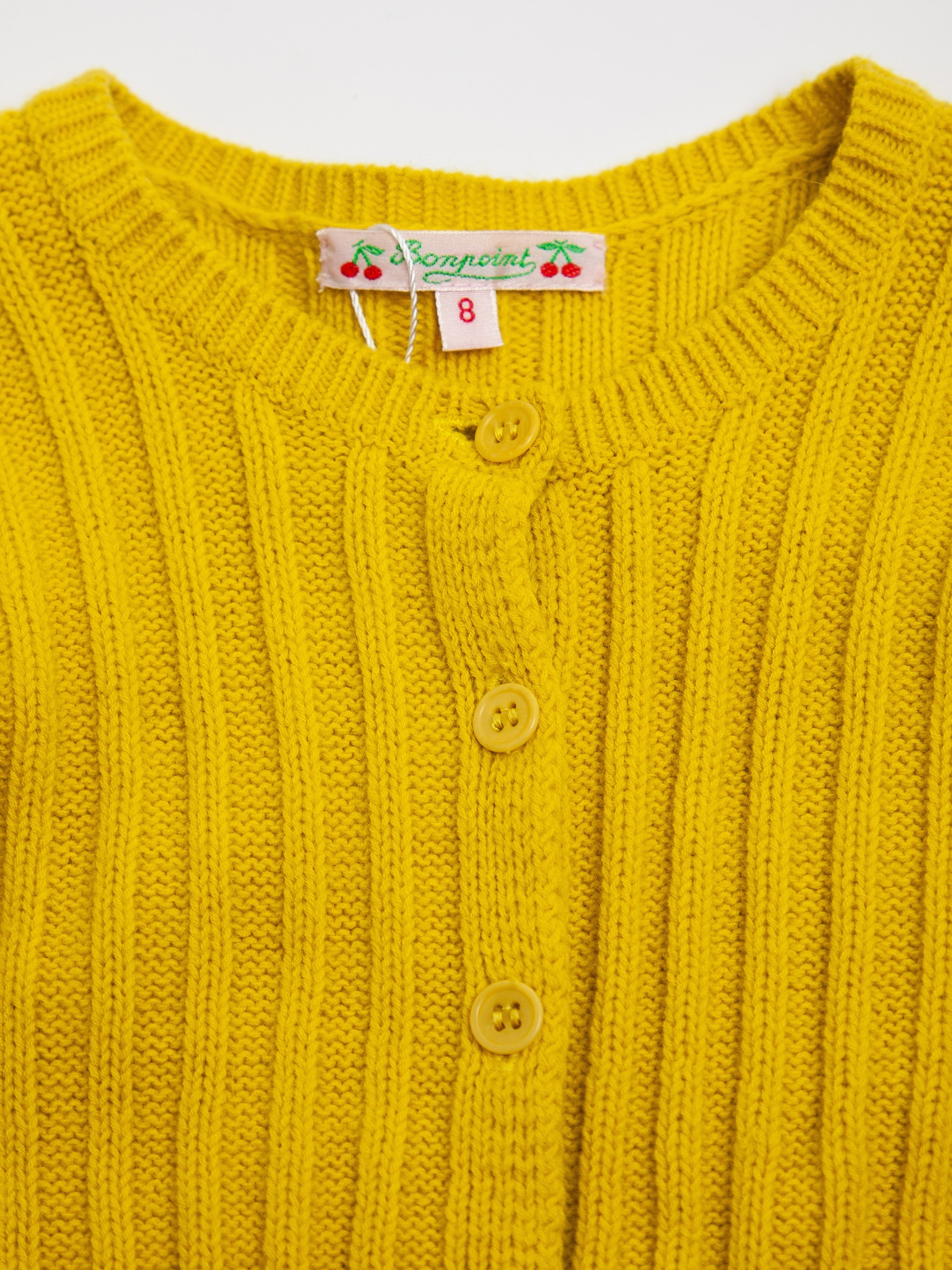 Good Bonpoint Green Angora Wool Cardigan Size 10 for Kids