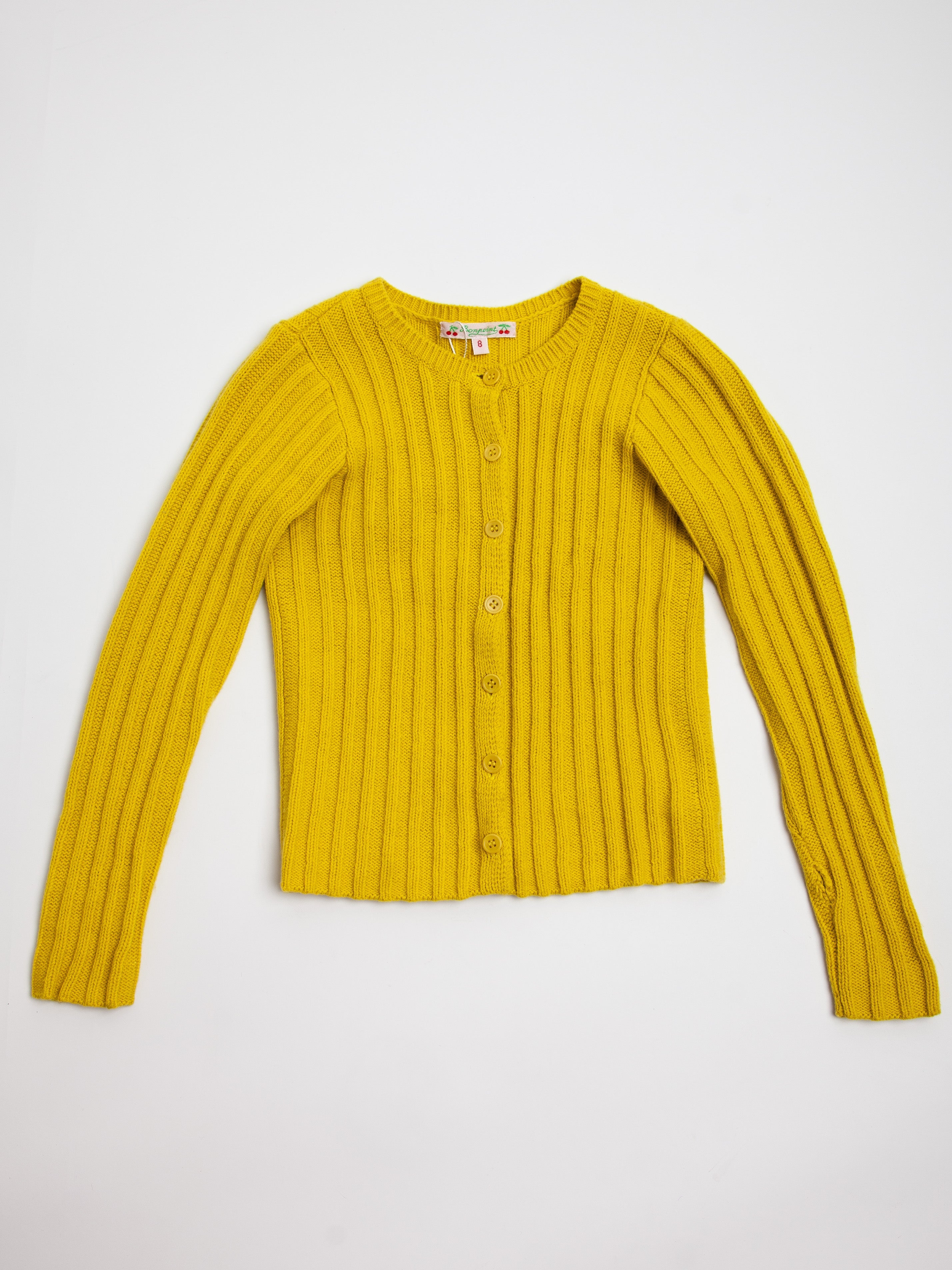 Good Bonpoint Green Angora Wool Cardigan Size 10 for Kids