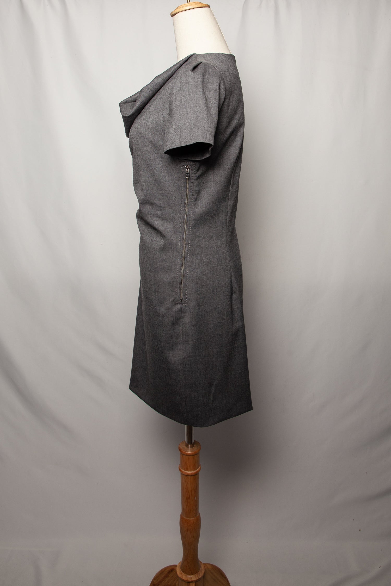 Moschino Gray Cashmere Wool Dress Size M - Good Condition