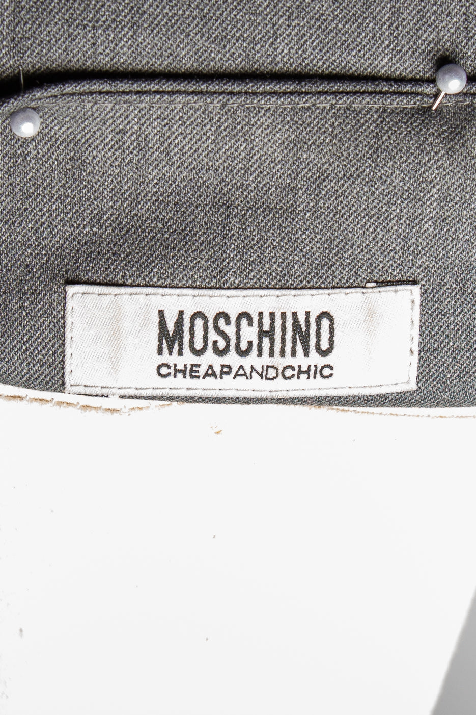 Moschino Gray Cashmere Wool Dress Size M - Good Condition