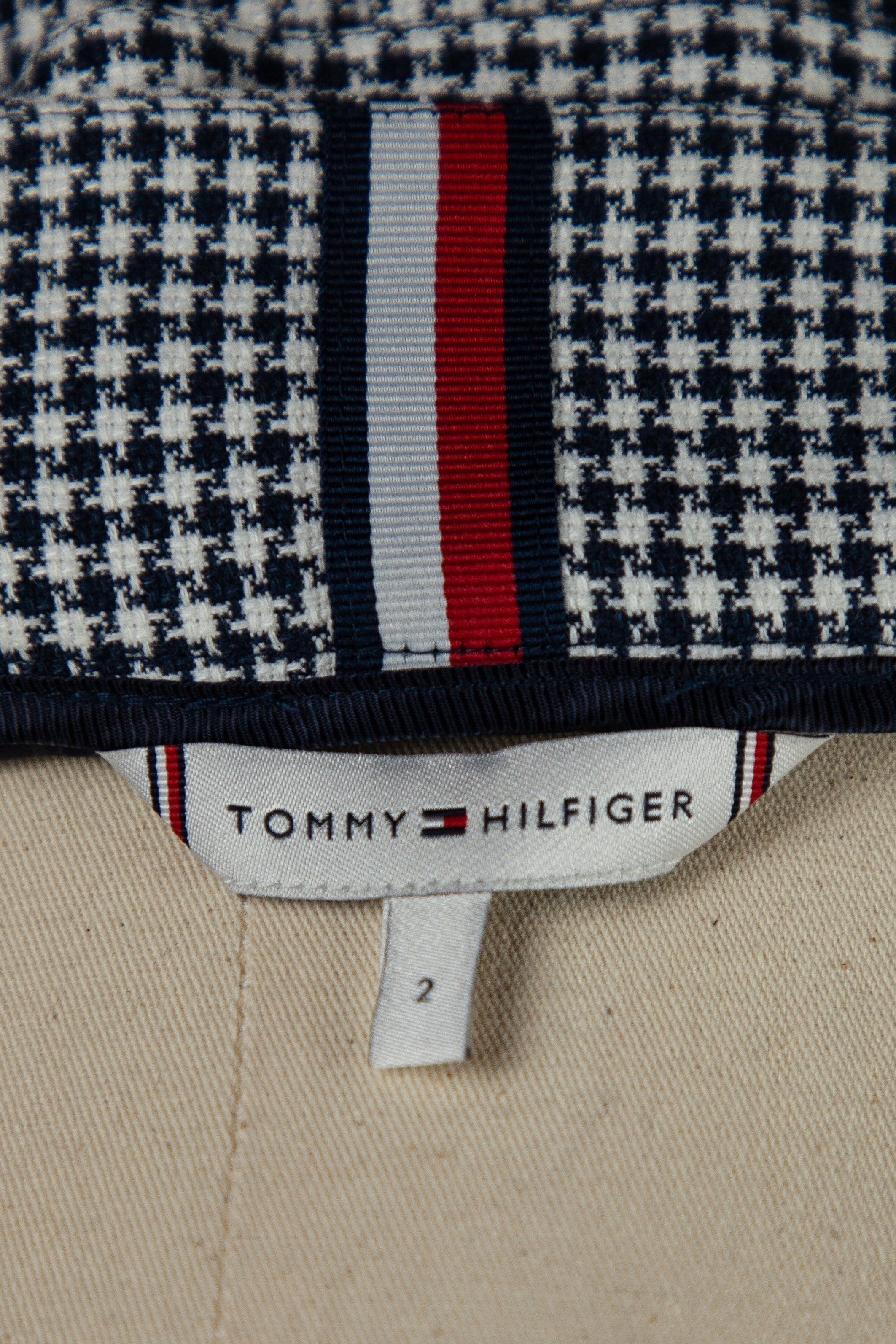NEW Tommy Hilfiger Black High-Waisted Skirt XS with Striped Belt