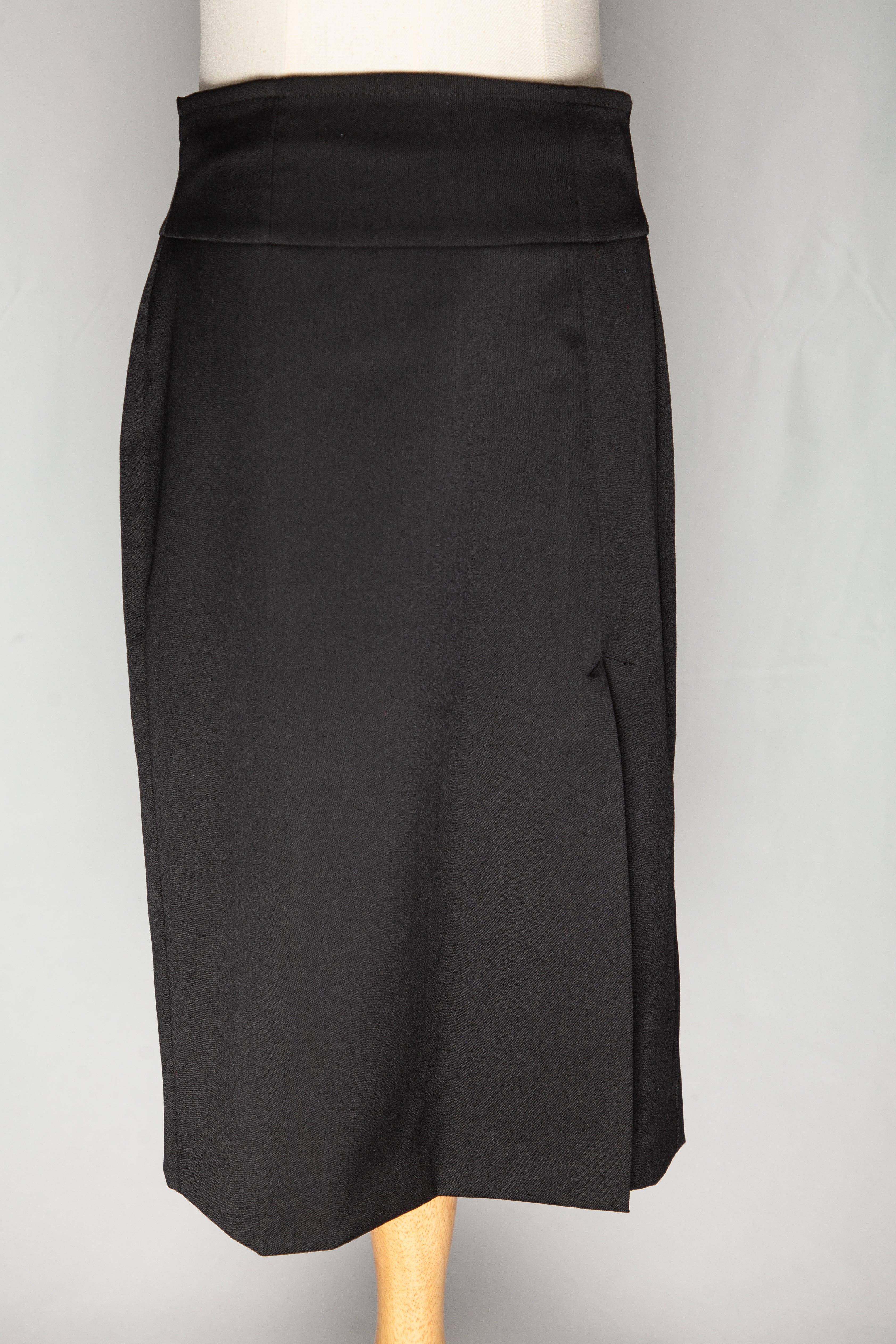 Excellent United Colors of Benetton Black Cotton Pencil Skirt M
