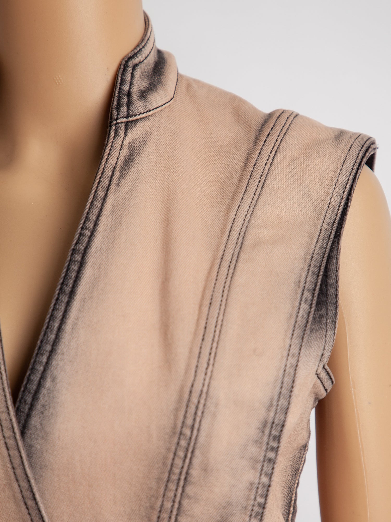 Balmain Pink Cotton Dress XS Excellent Condition with Gold Buttons