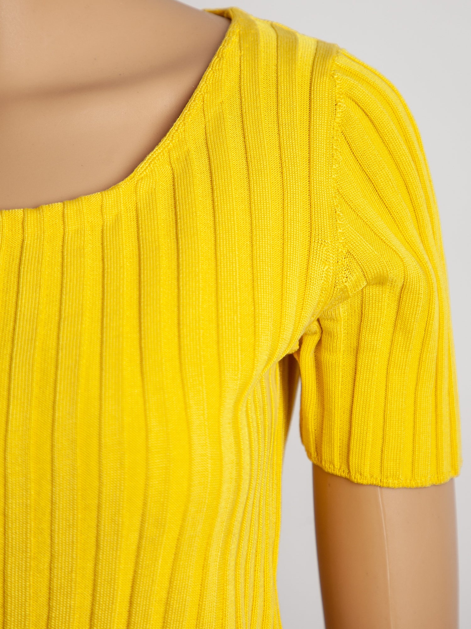 Excellent Prada Yellow Cotton Two-Piece Outfit Size S