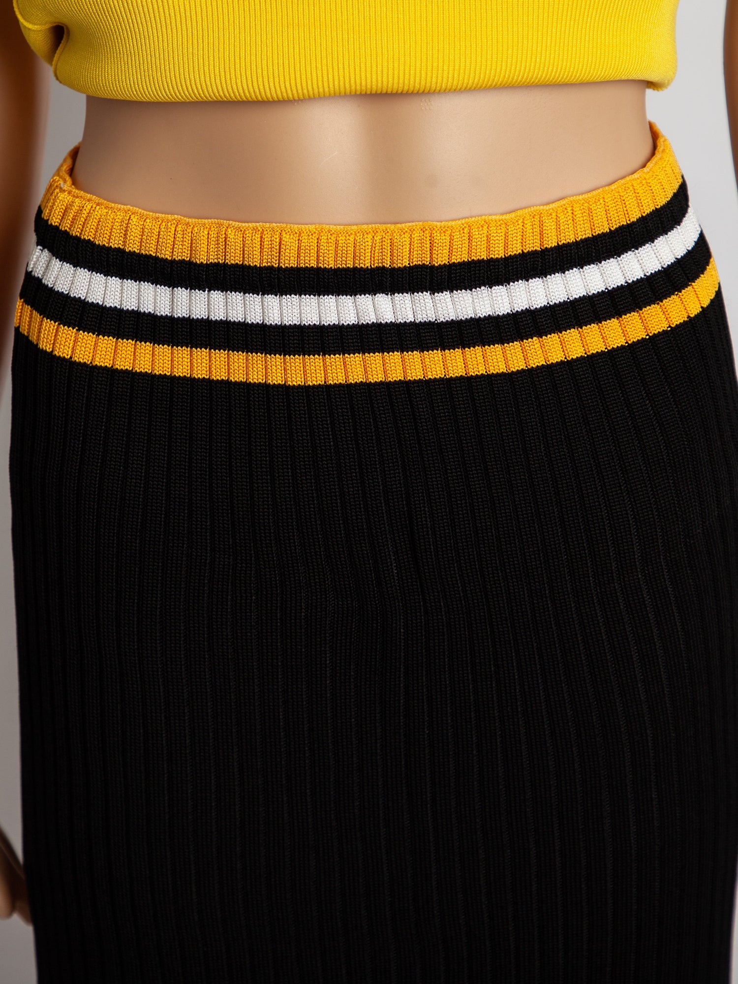 Excellent Prada Yellow Cotton Two-Piece Outfit Size S