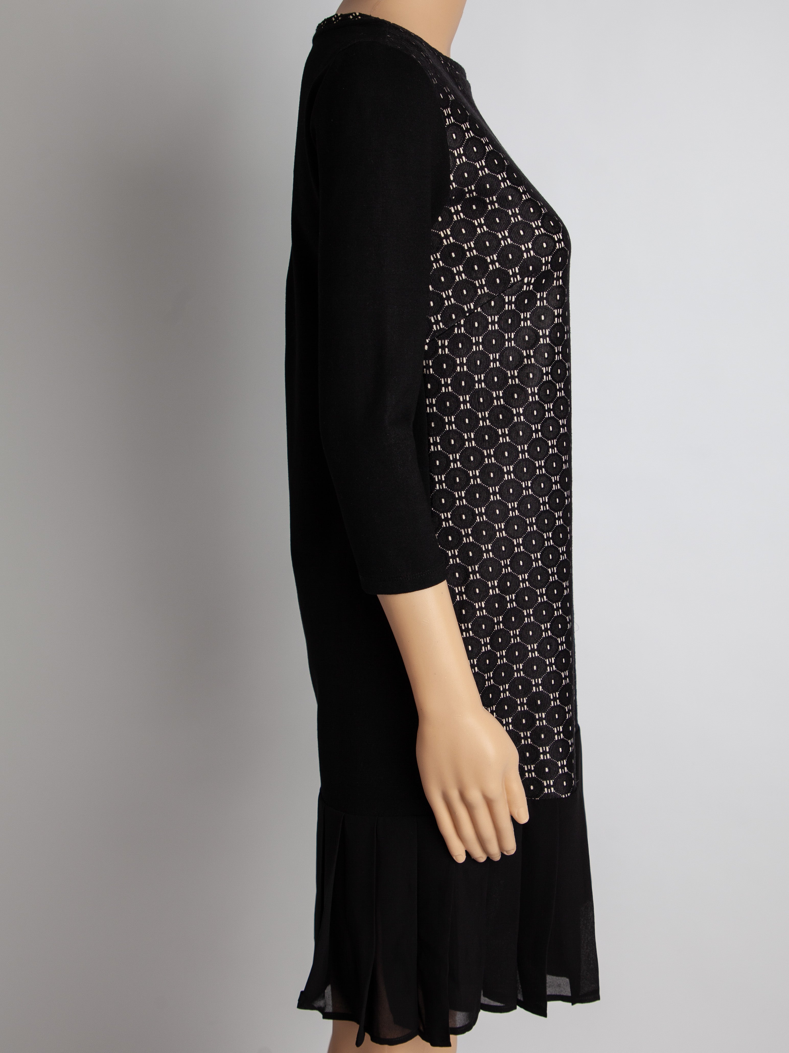 Good Marella Long-Sleeved Black and White Dresses Size M