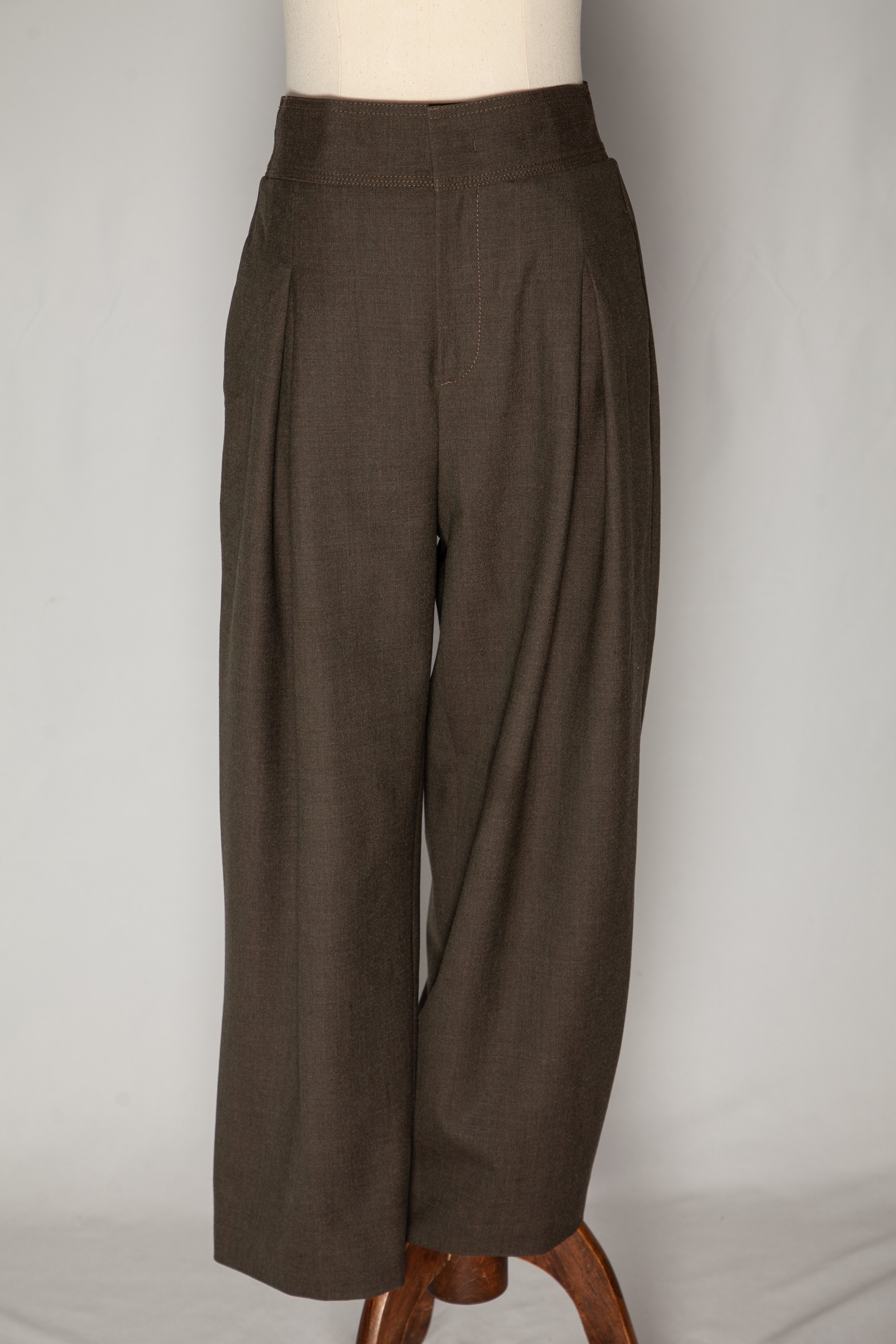 Lorena Antoniazzi Green Wide-Leg Trousers Size S - Good Condition