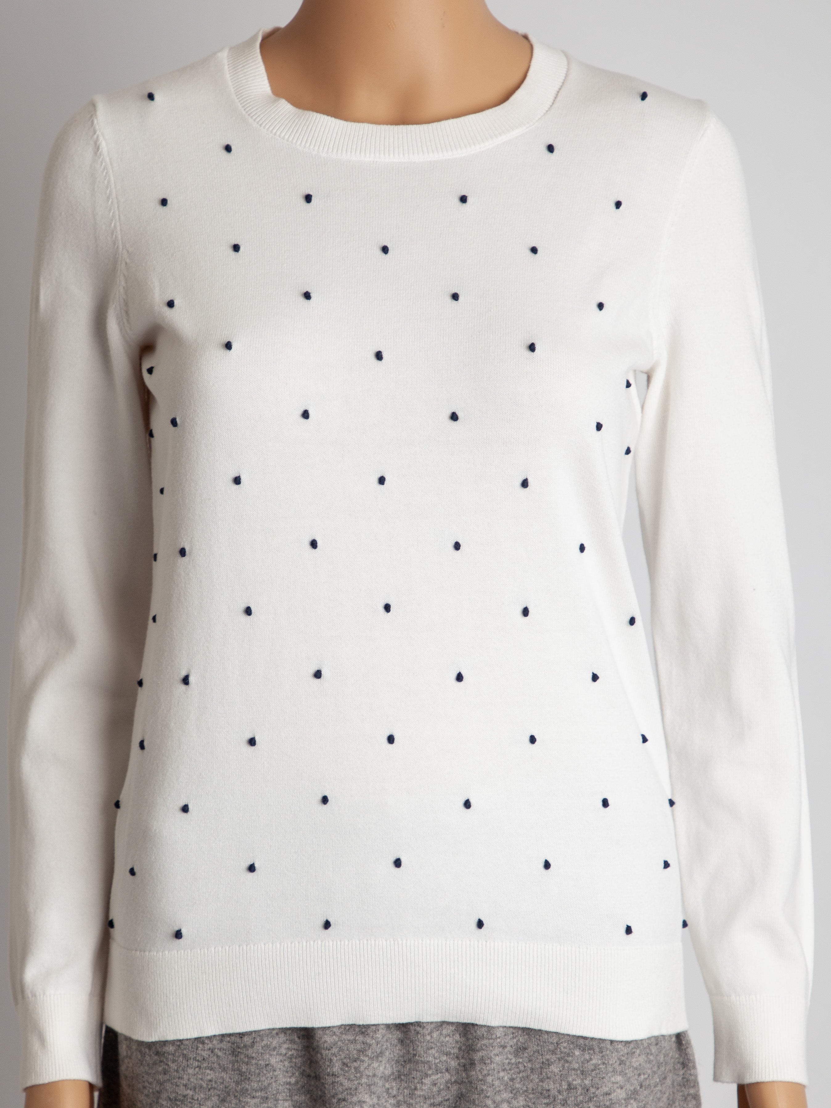 Good Tommy Hilfiger White Polka Dot Sweater Size S Women