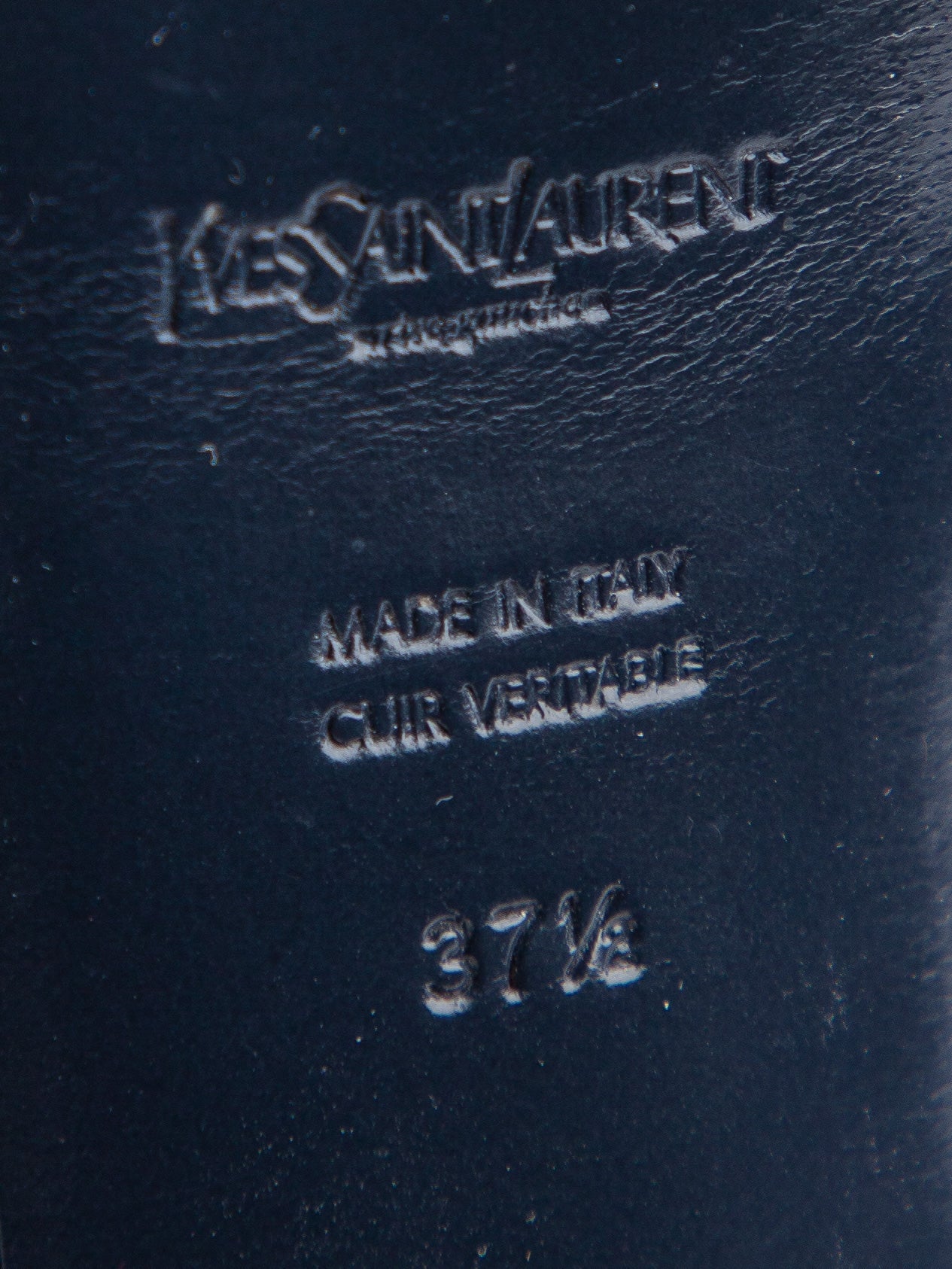 Good Yves Saint Laurent Blue Suede Slingbacks Size 37.5