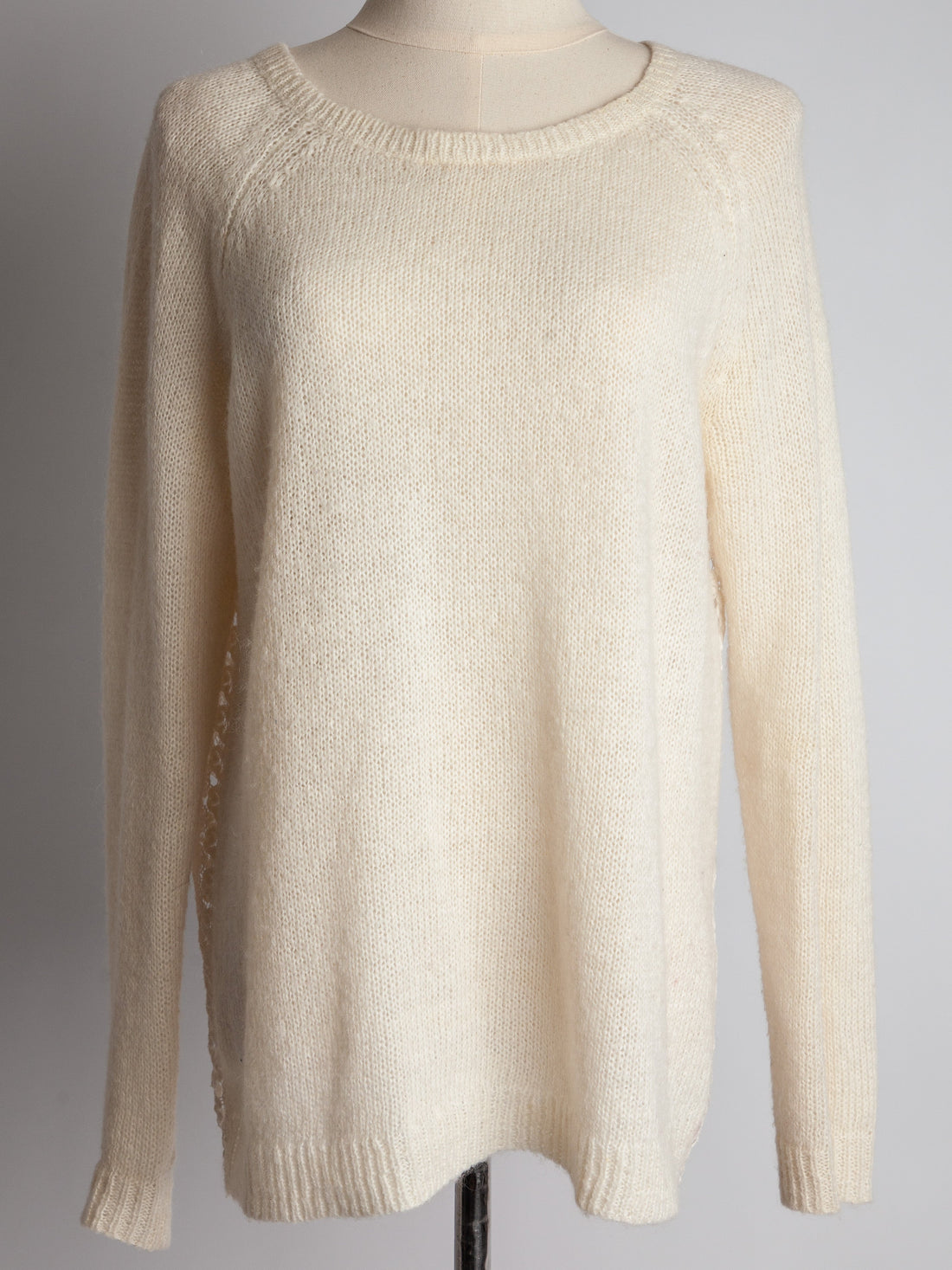 Good More & More White Poplin Sweater Size XS with Textured Back