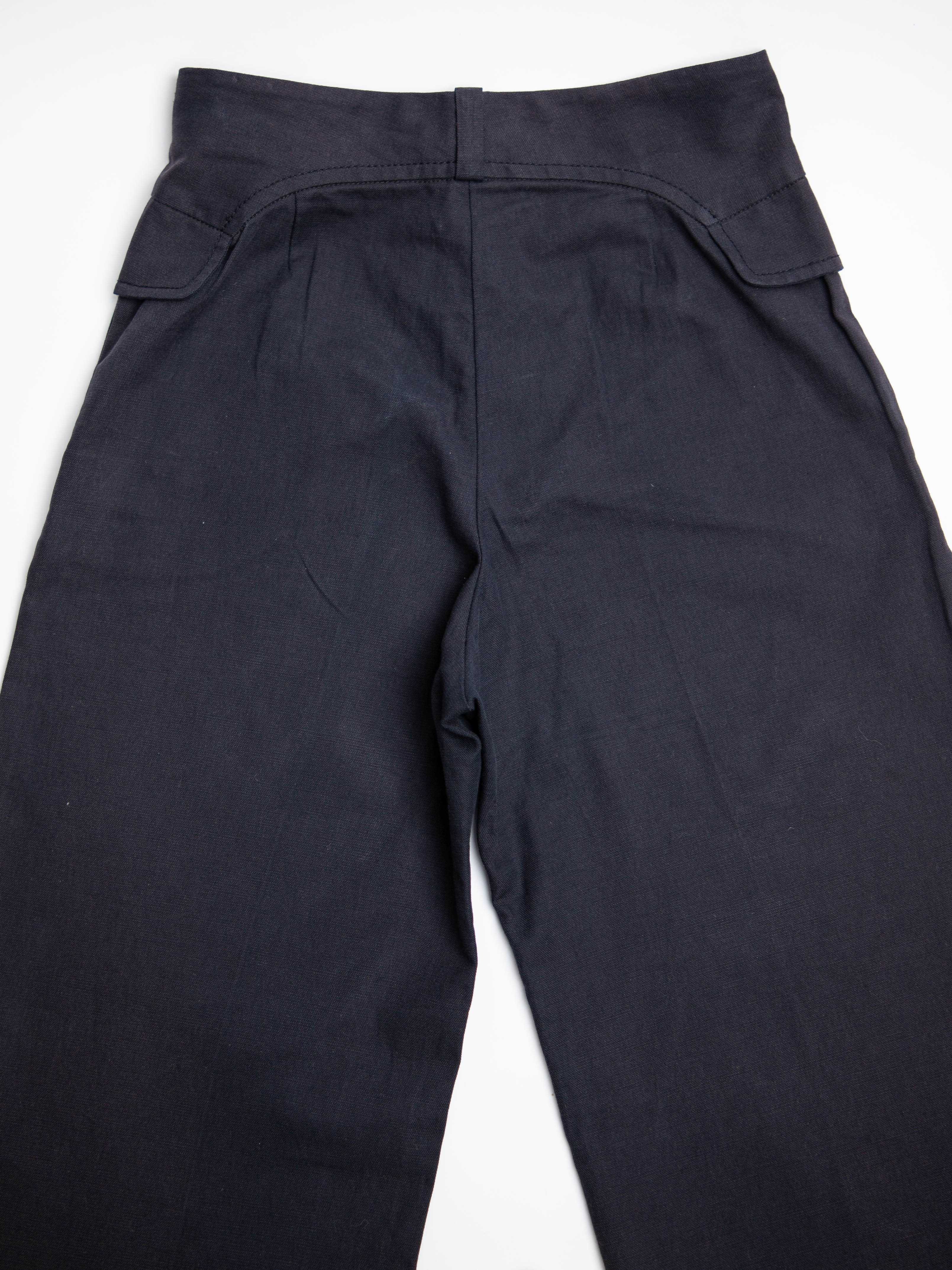 Good Paul Smith Black Wide-Leg Cotton Pants Size XS
