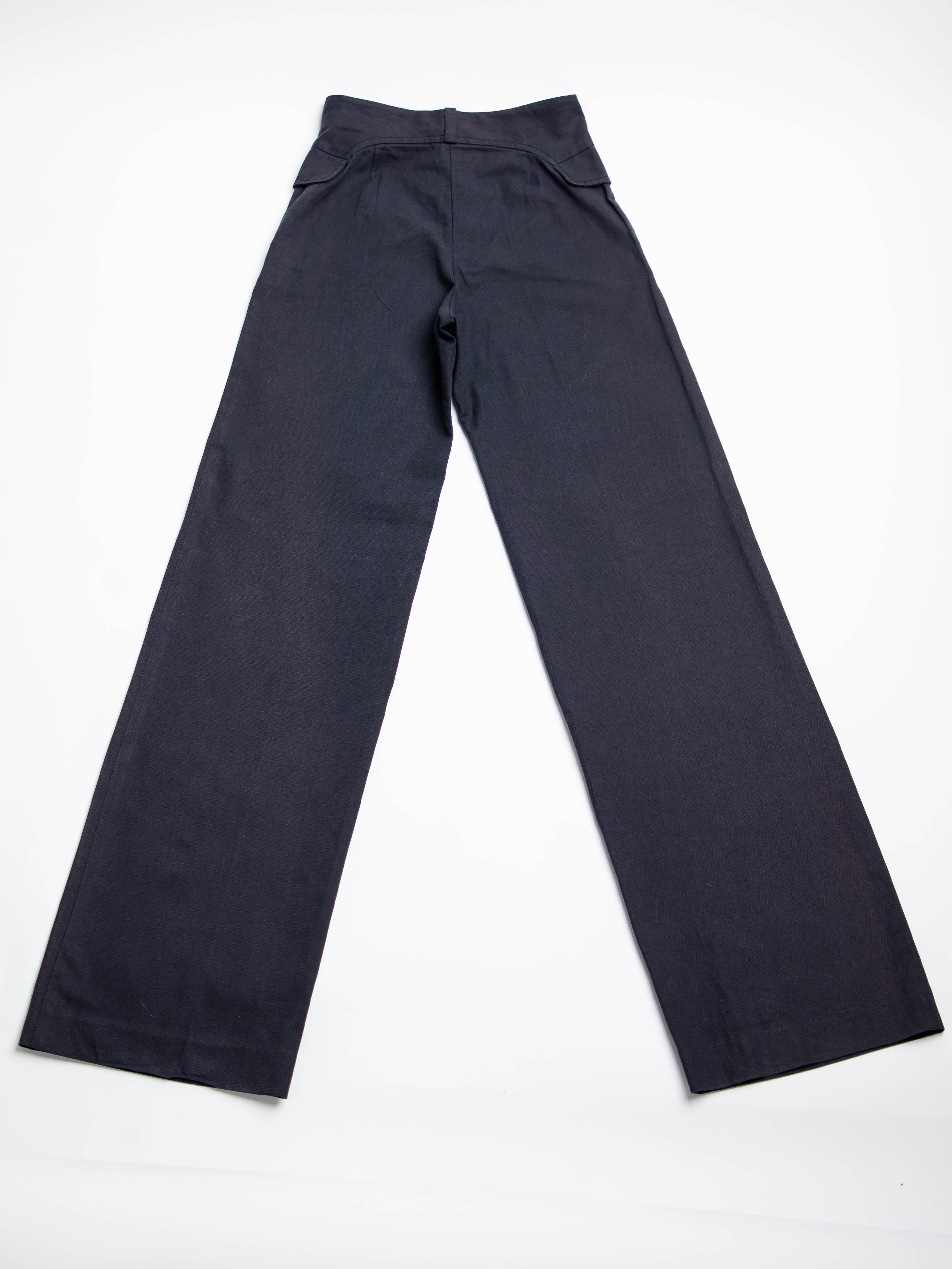 Good Paul Smith Black Wide-Leg Cotton Pants Size XS