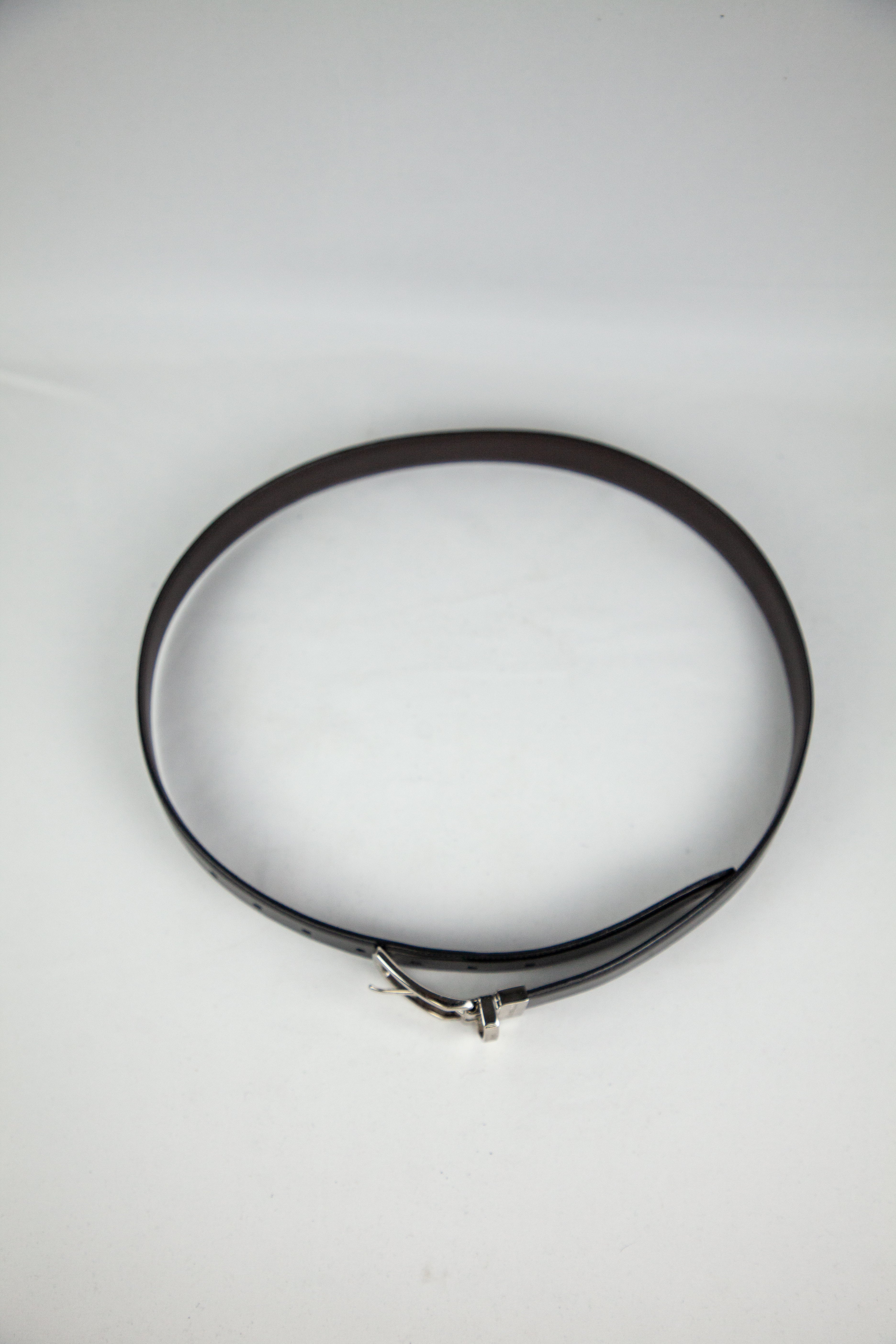 Good Tommy Hilfiger Black Genuine Leather Belt with Silver Buckle