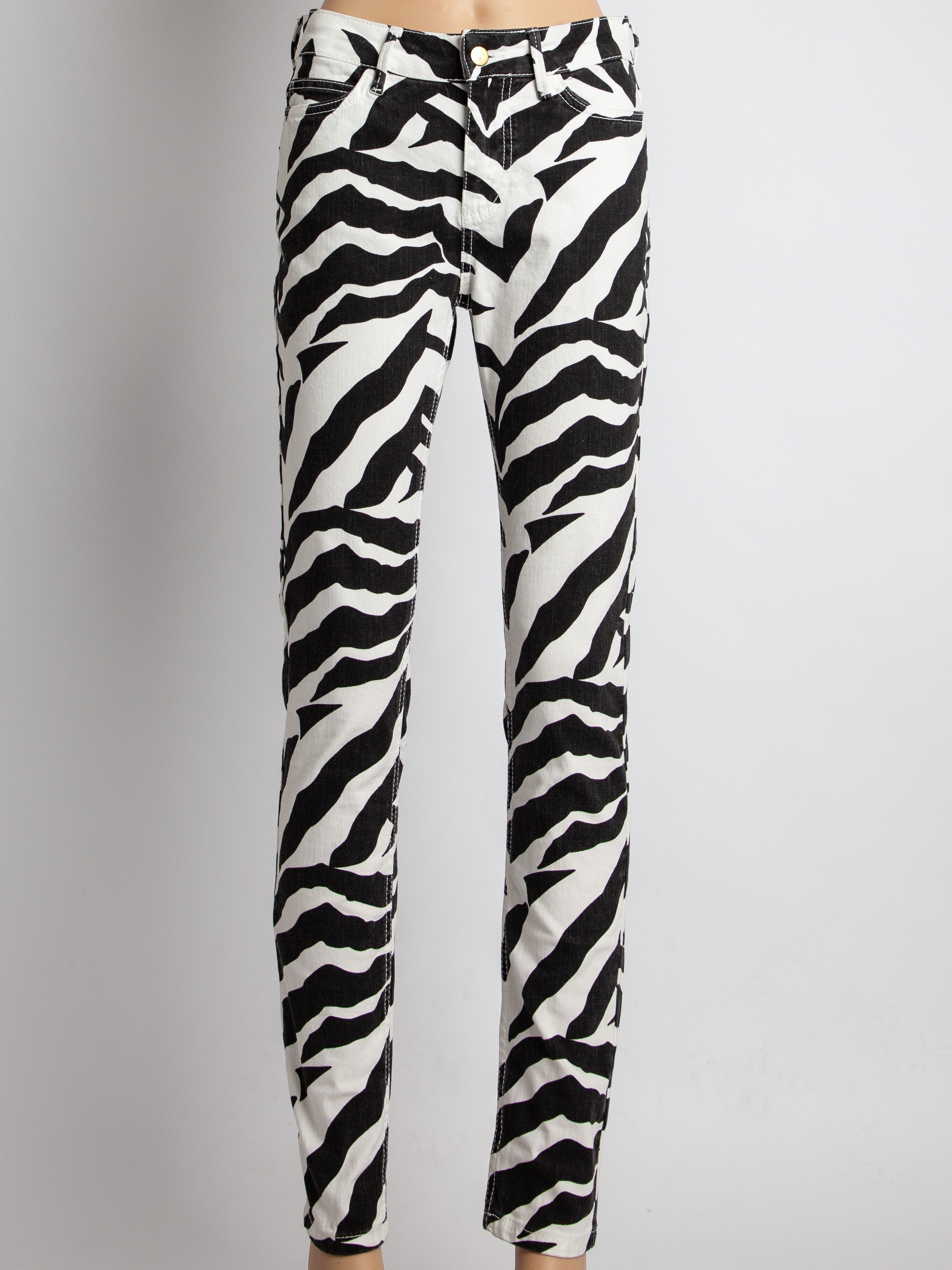 NEW By Malene Birger Zebra Stripe Pants Black White Size S