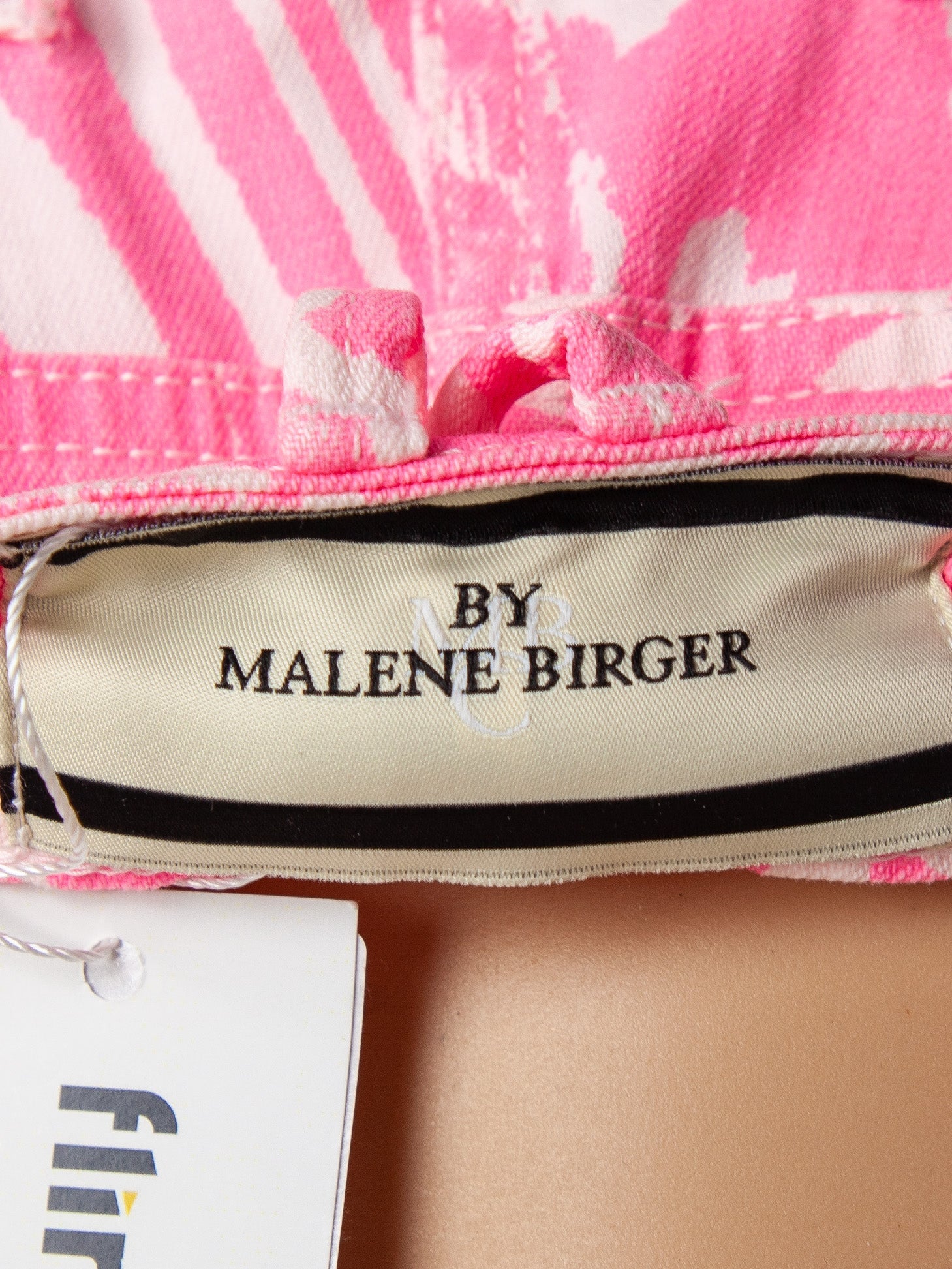 NEW By Malene Birger Pink Cotton Abstract Pants Size S