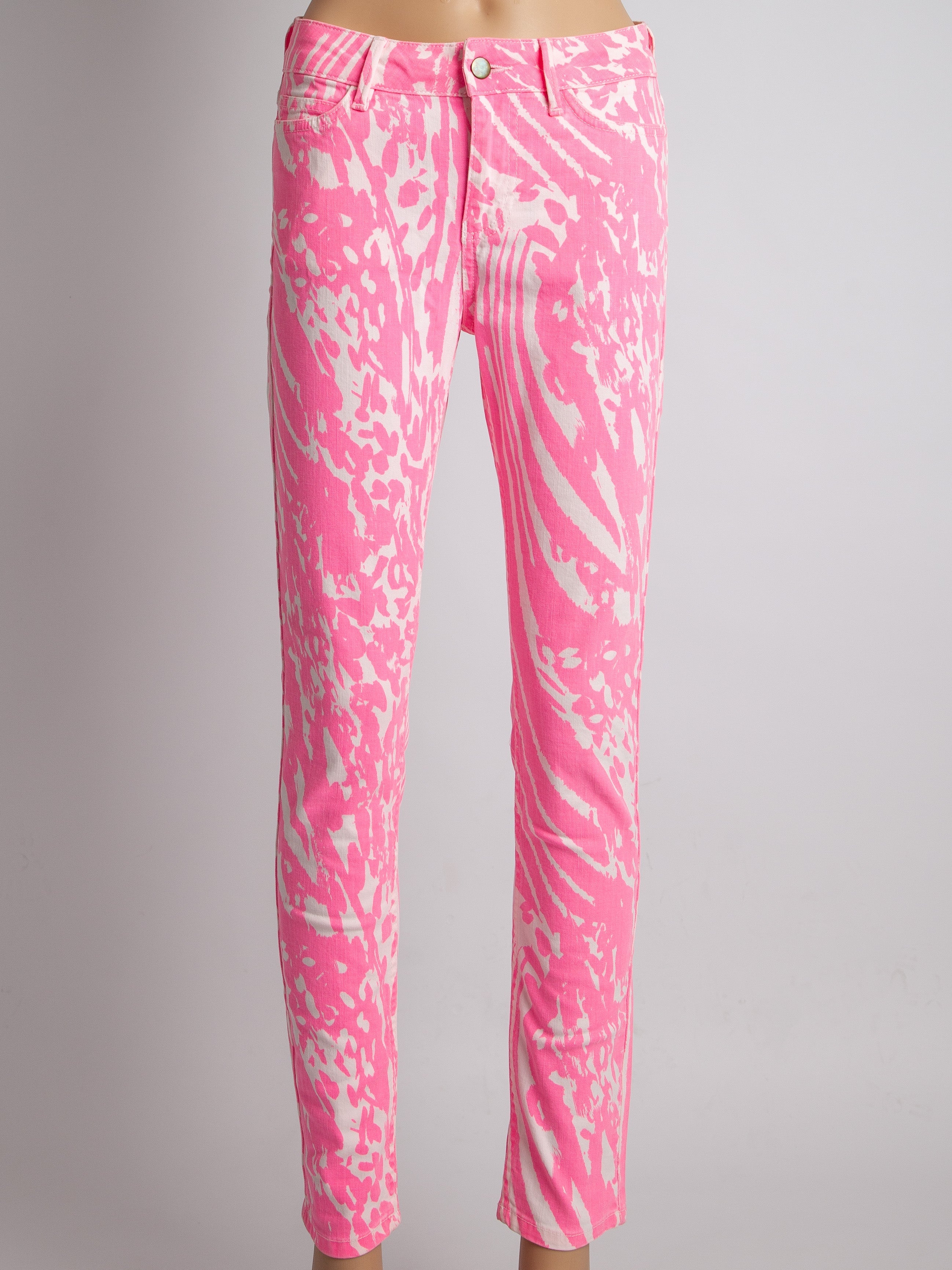 NEW By Malene Birger Pink Cotton Abstract Pants Size S
