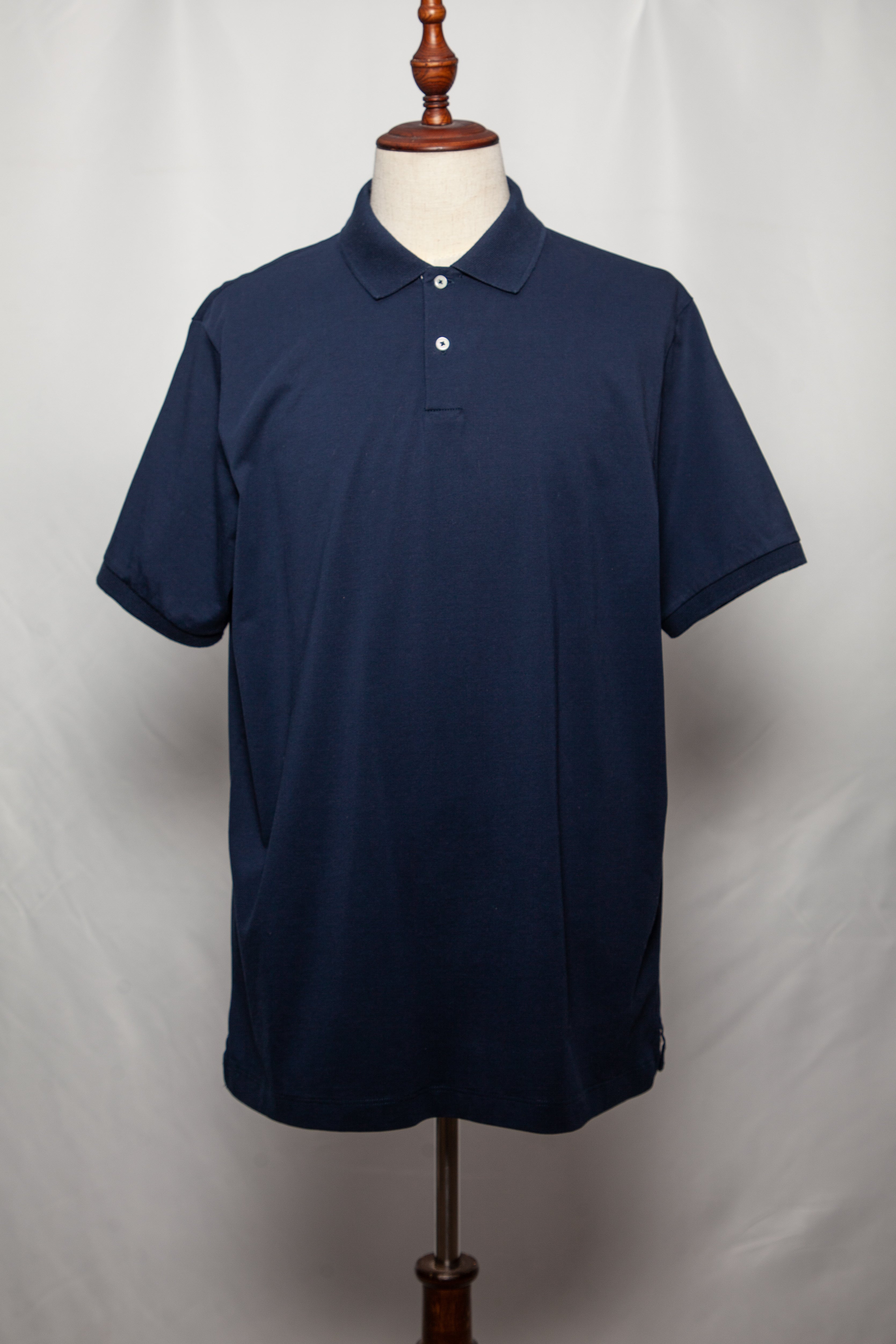 Good Kirkland Blue Cotton Polo Shirt XL Slim Fit Men
