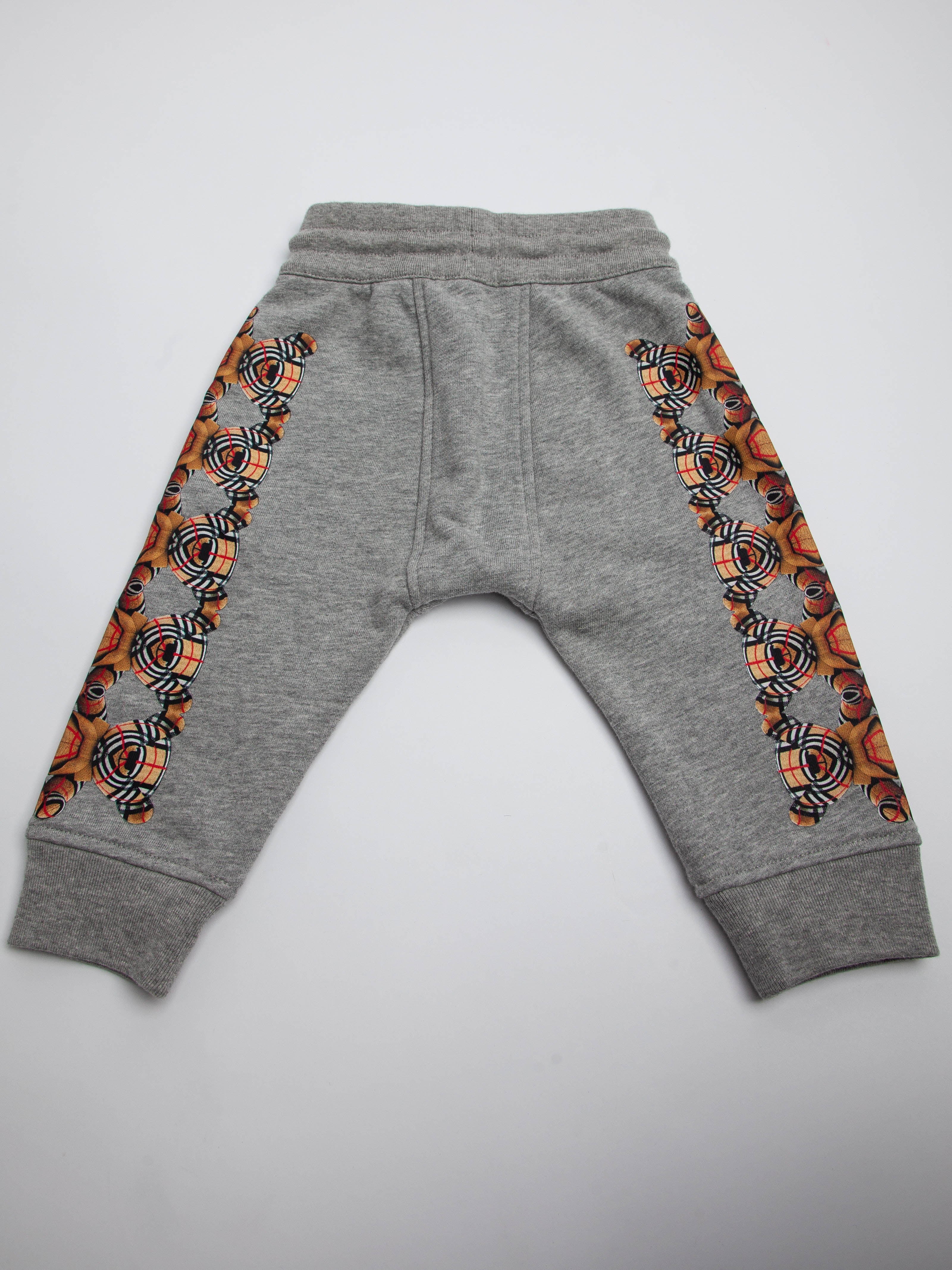 Excellent Burberry Gray Hoodie Pants Set for Kids Size 1 Cotton