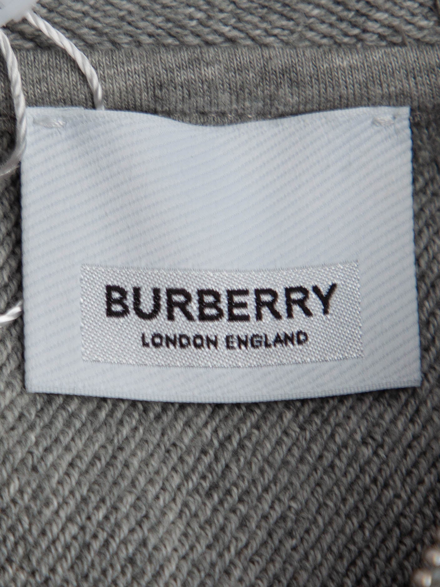 Excellent Burberry Gray Hoodie Pants Set for Kids Size 1 Cotton