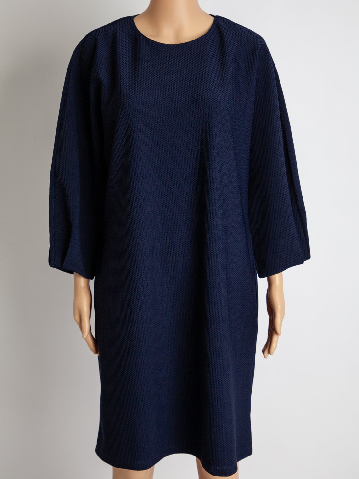 Excellent Marella Long Sleeve Blue Polyester Dress Size N/A
