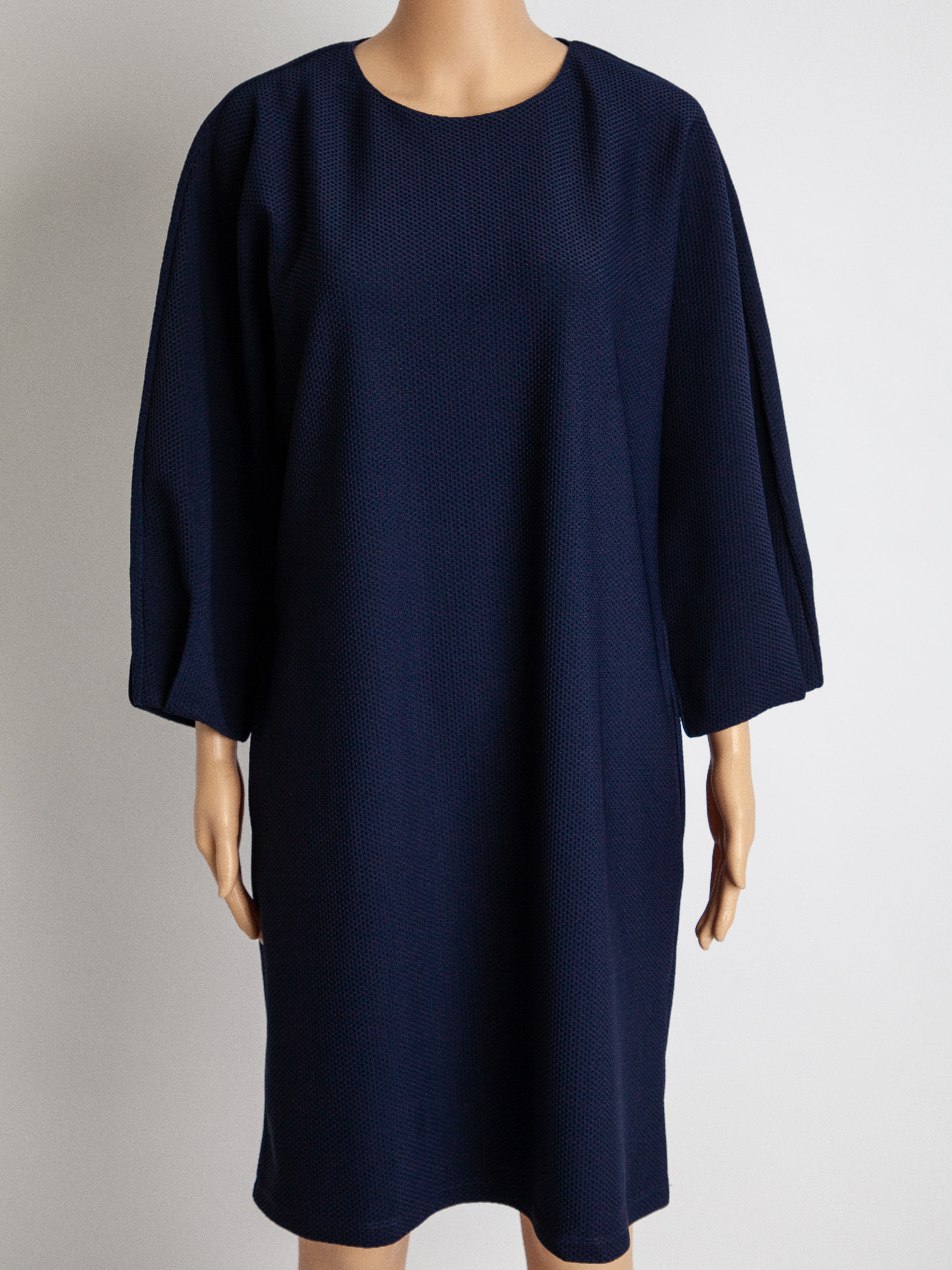 Excellent Marella Long Sleeve Blue Polyester Dress Size N/A
