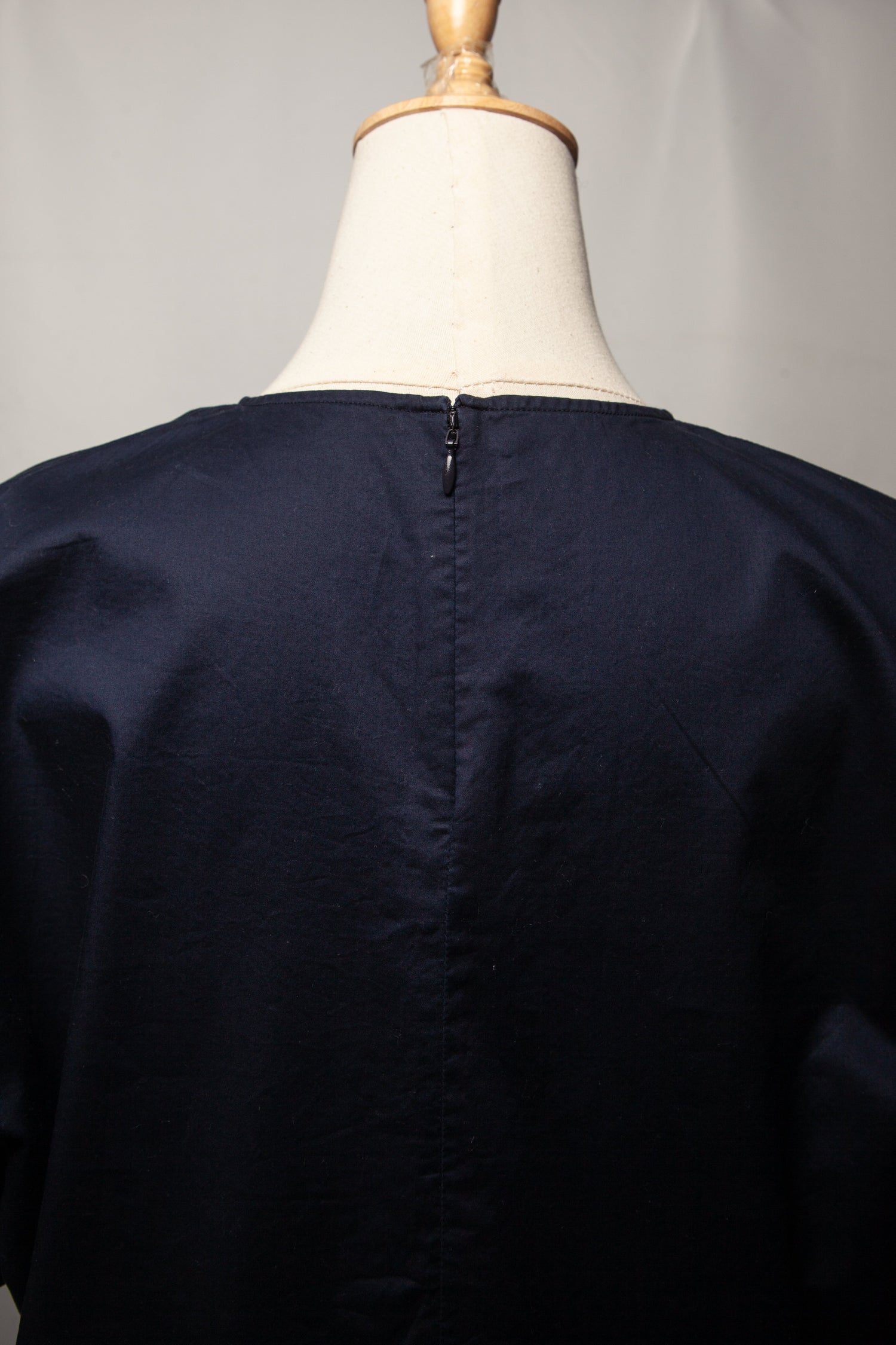 Good Cos Blue Cotton Blouse Size XS Short Sleeves Ruched Design