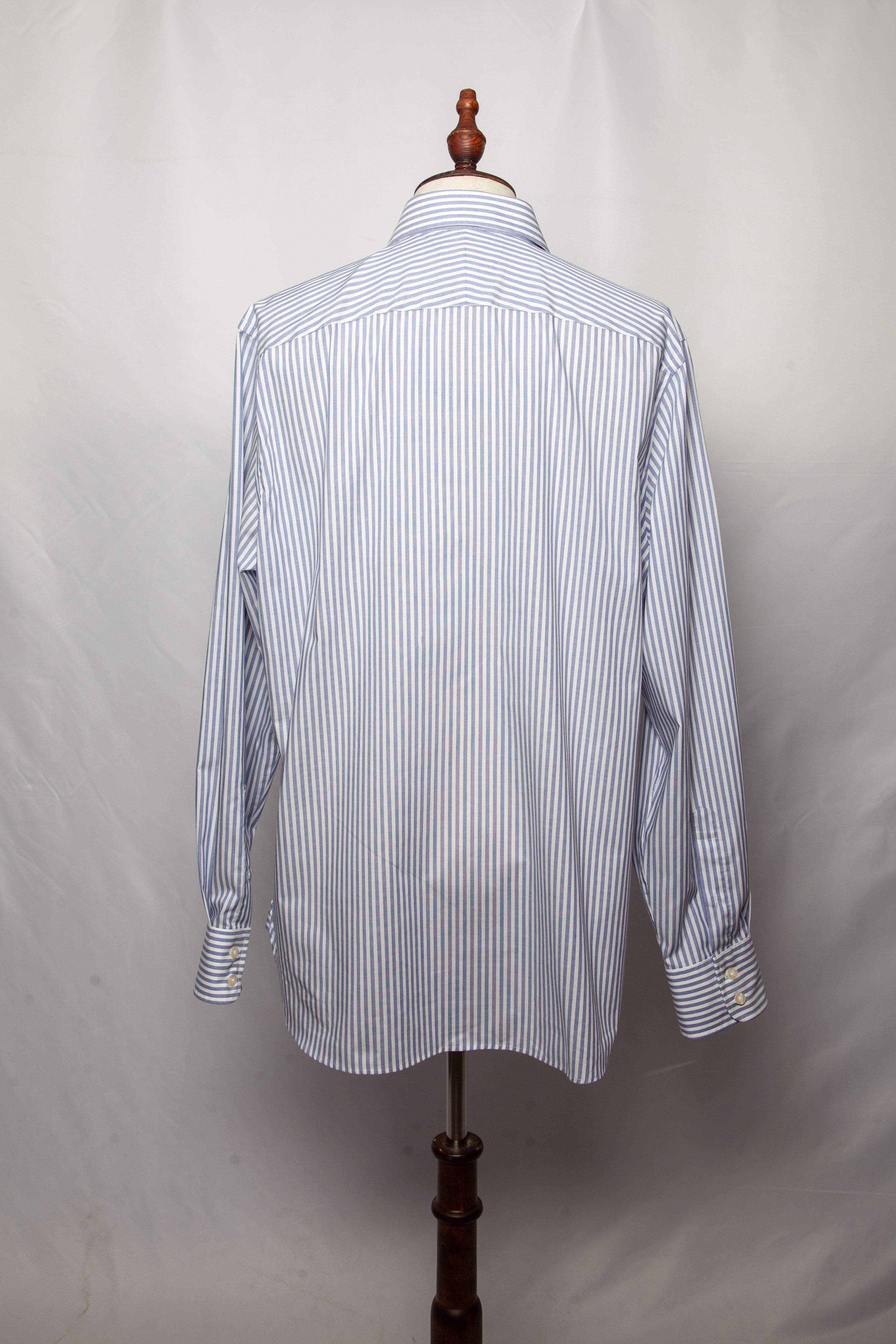 Chester Blue Striped Dress Shirt XL Cotton Natural Men