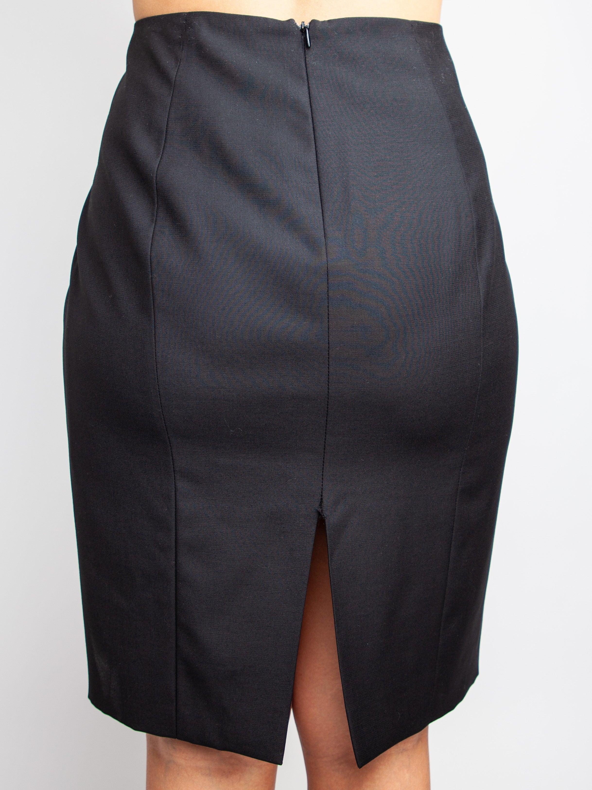 Good Calvin Klein Black Cashmere Pencil Skirt Size M