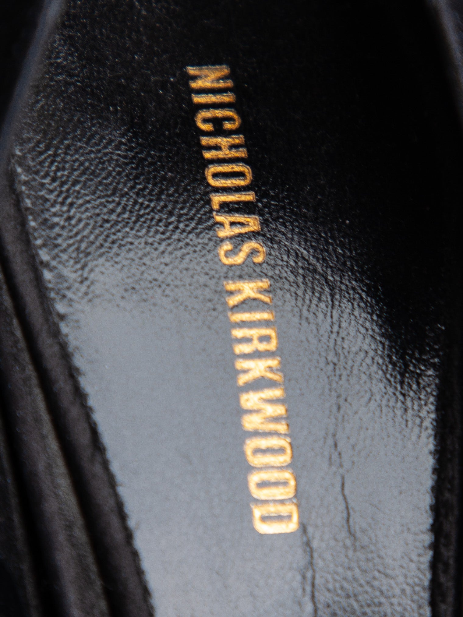 Good Nicholas Kirkwood Black Genuine Suede High Heels Size 37