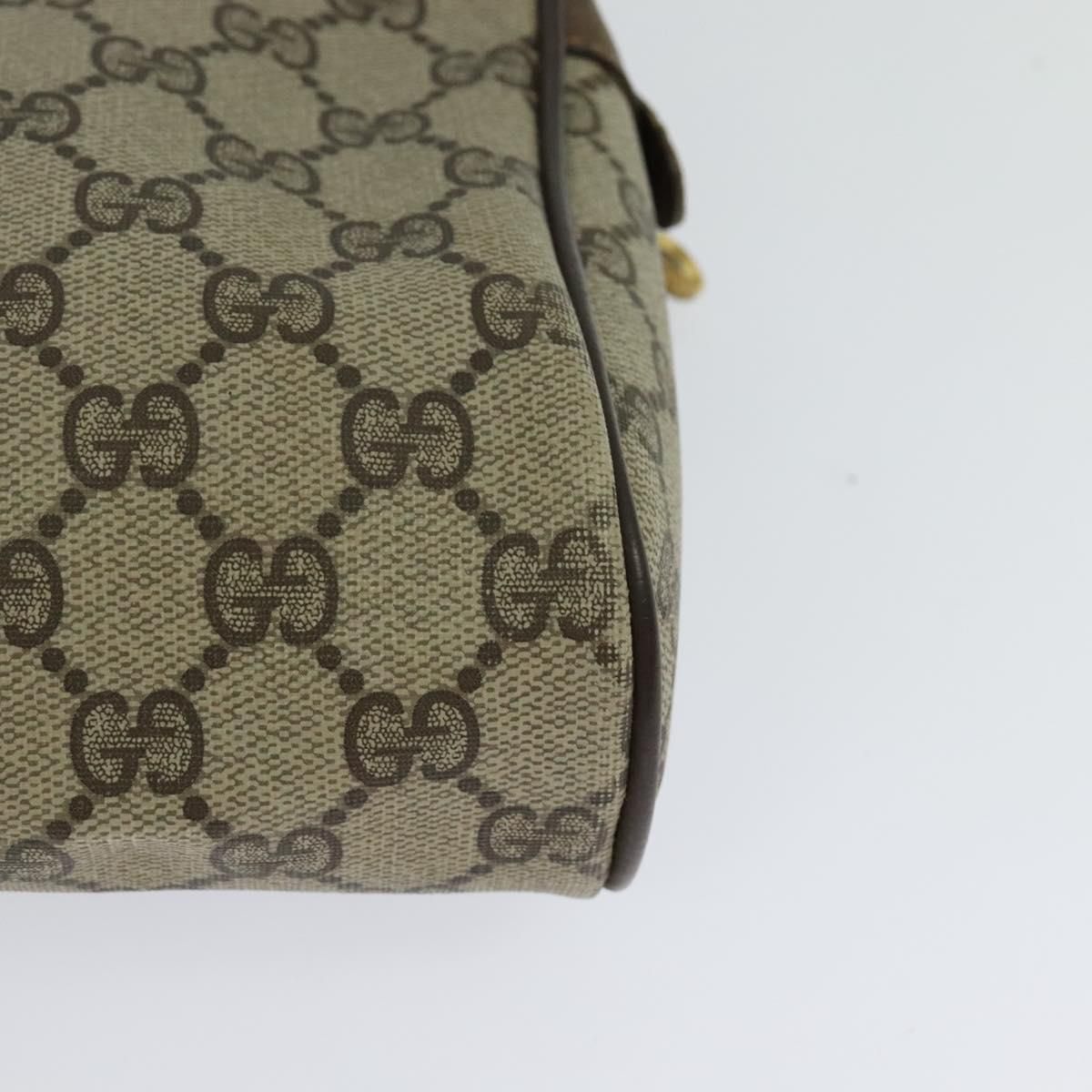 Gucci Gg Supreme Web Sherry Line Clutch Bag Pvc Beige Gold 84 01 012 Auth