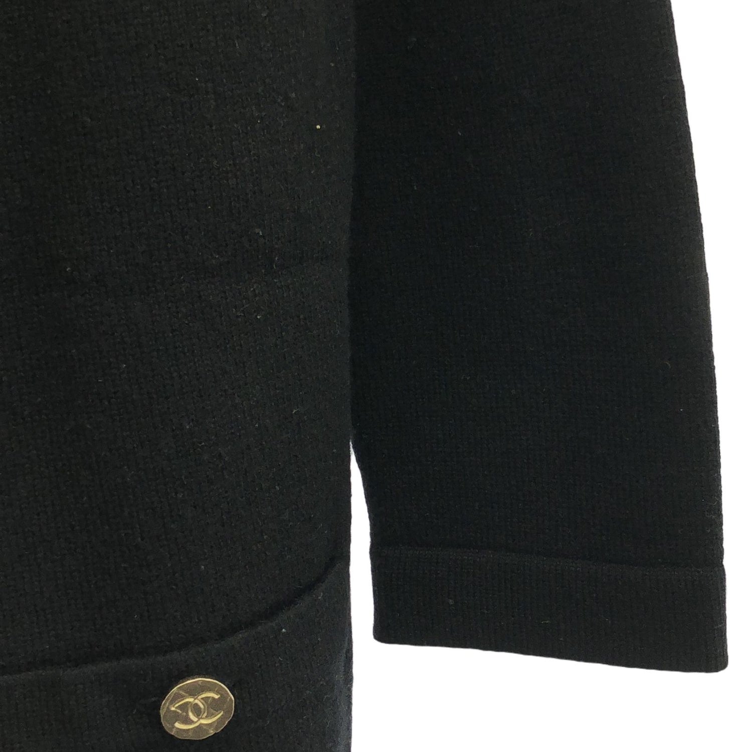 Chanel Black Cardigan Cashmere P 72463k 10397