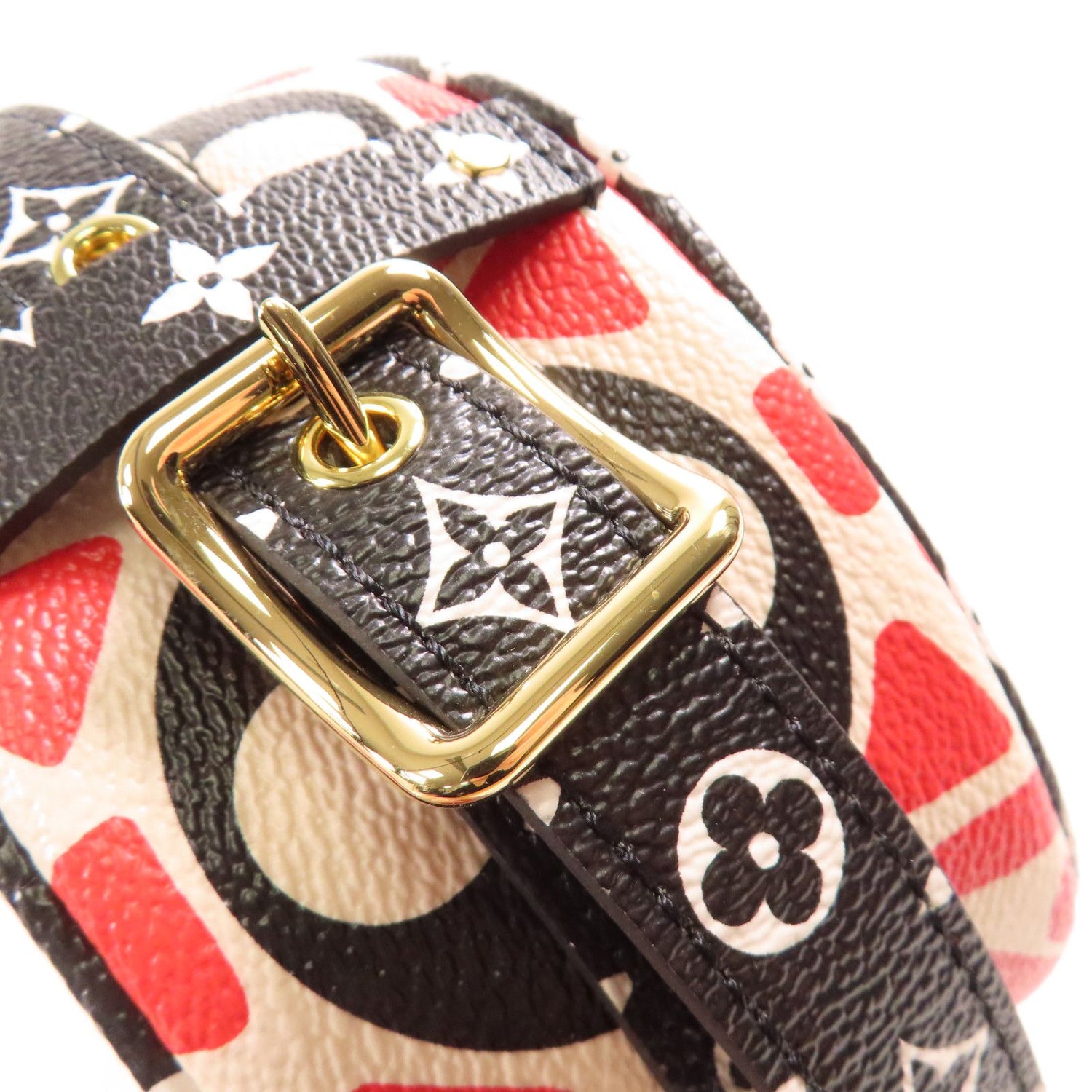 Louis Vuitton Monogram Giant Boite Chapeau Gold Shoulder Bag Red Black White Shoulder Bag M 45366