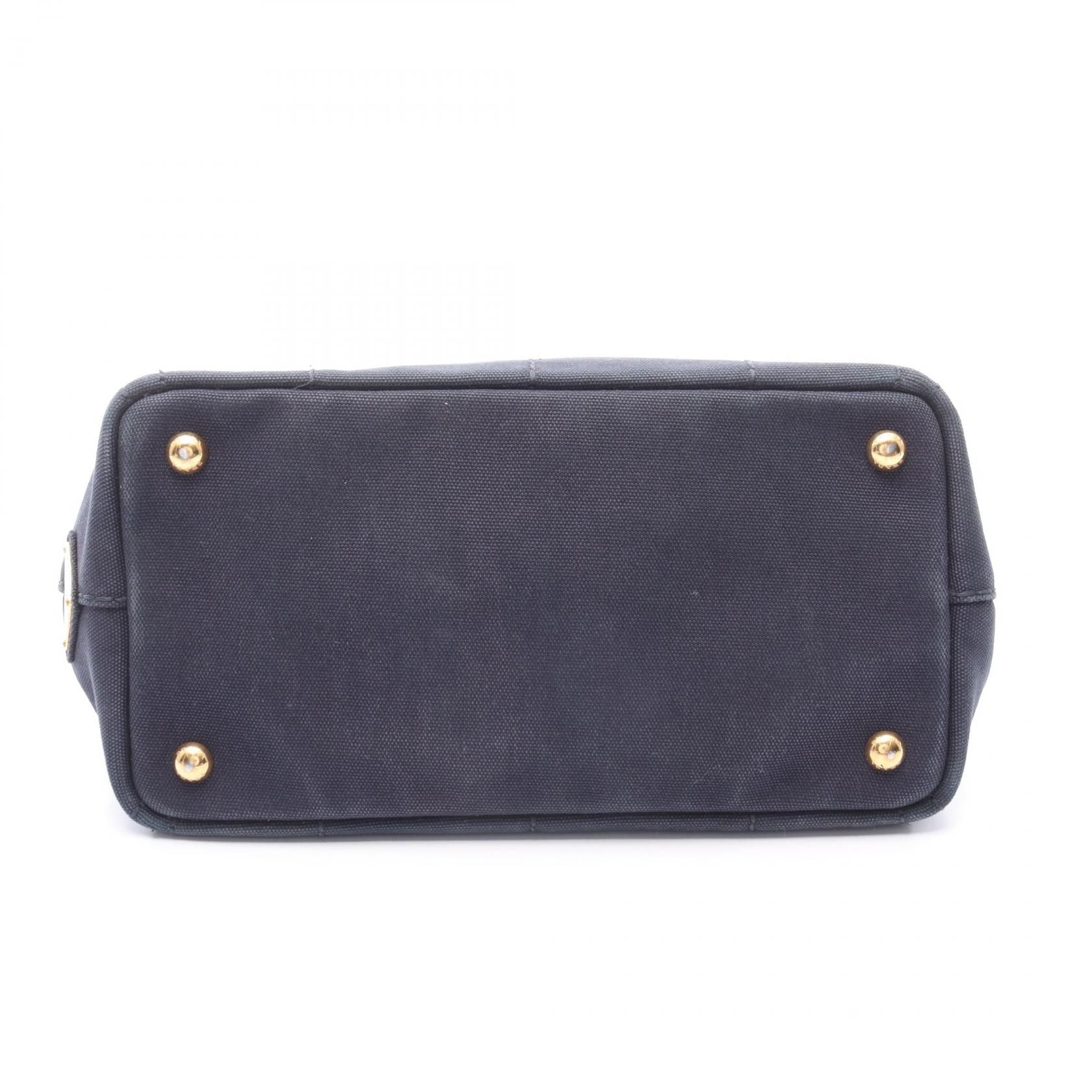 Prada Canapa Canapa Tote Bag Navy Canvas 1bg 439
