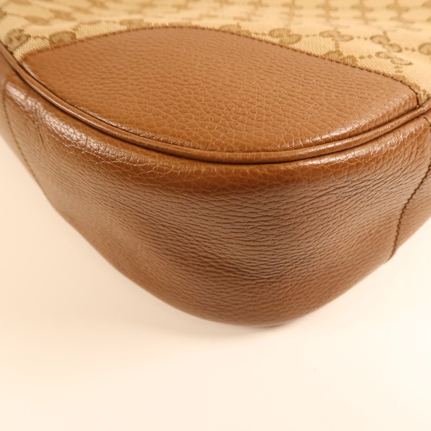 Gucci Canvas Bree Mico Hobo Gold Shoulder Bag Brown Canvas 449244